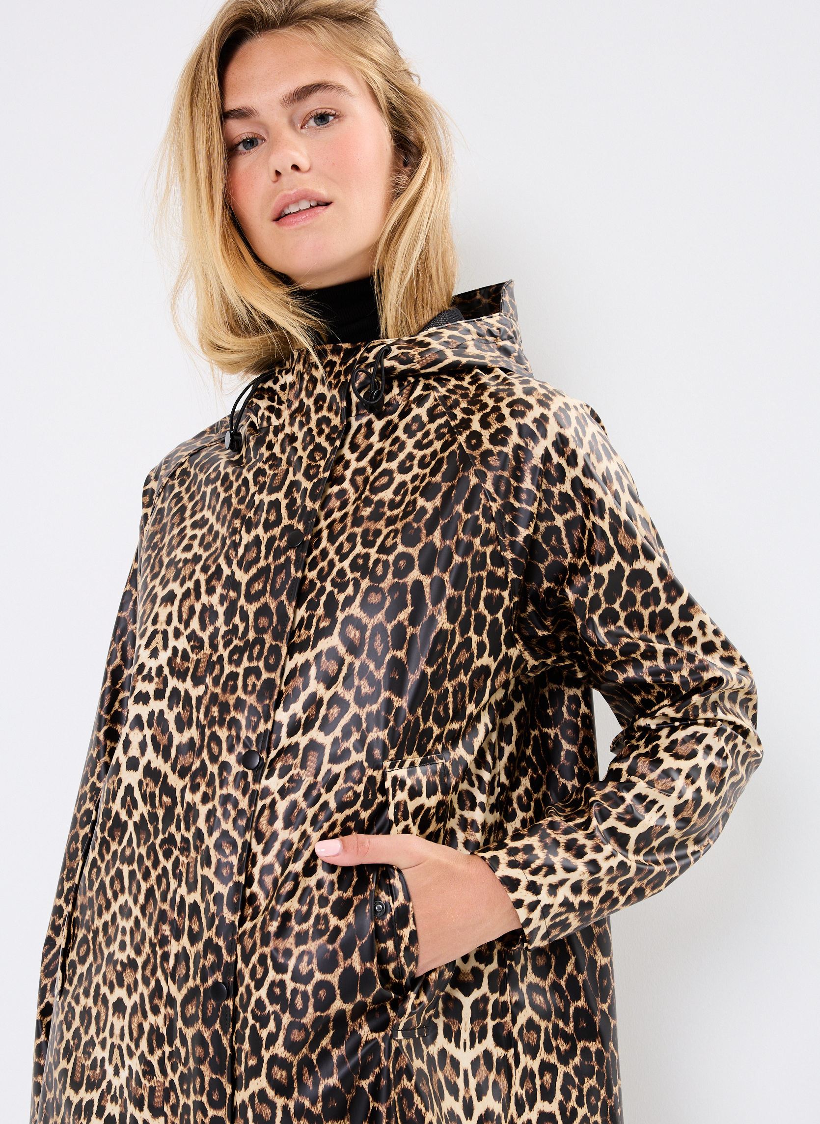 Vestes imperméable BYAVAN ANIMAL COAT - femme noir B-Young Vestes imperméable BYAVAN ANIMAL COAT - femme noir Black Mix