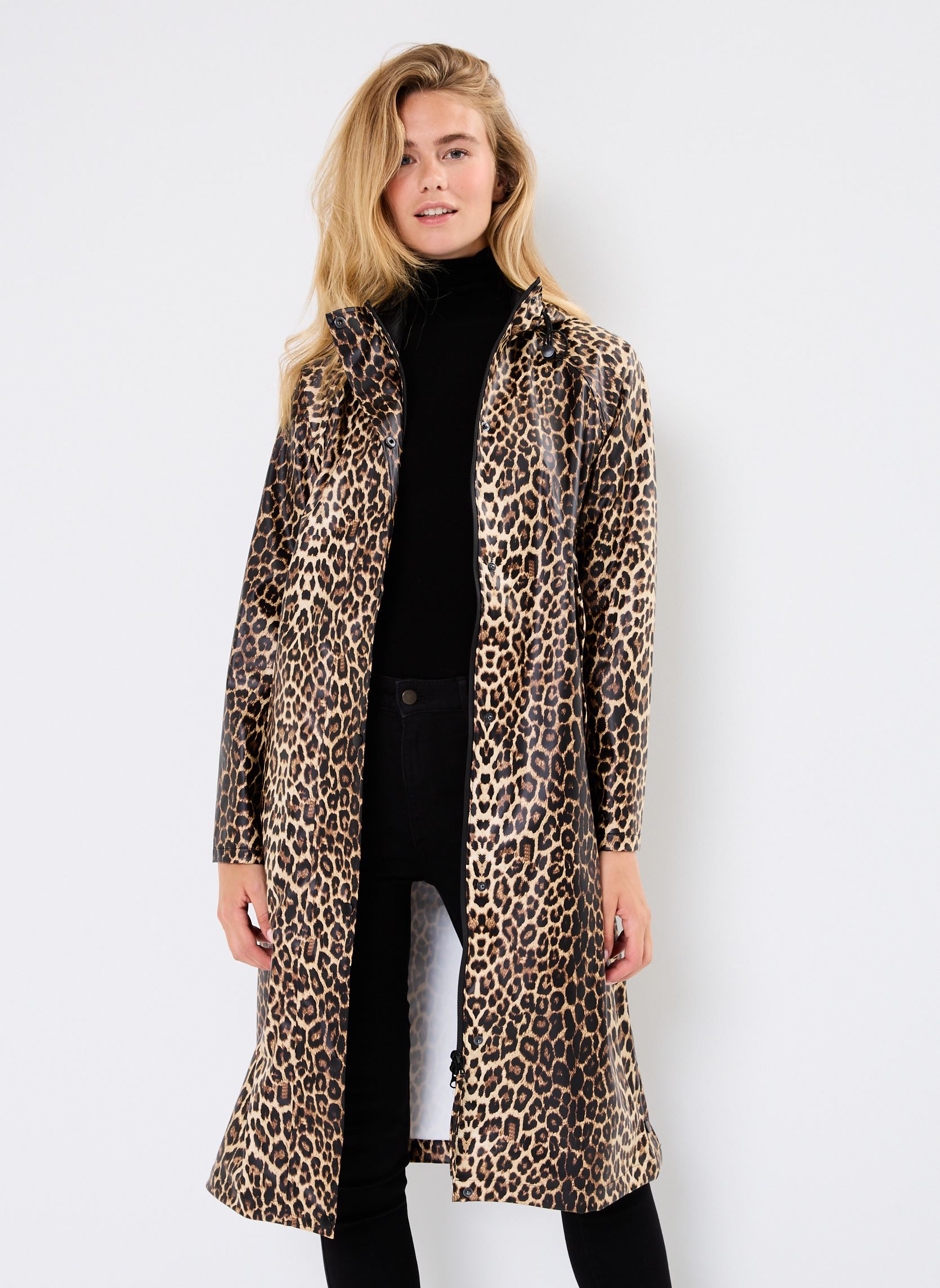 Vestes imperméable BYAVAN ANIMAL COAT - femme noir B-Young Vestes imperméable BYAVAN ANIMAL COAT - femme noir Black Mix