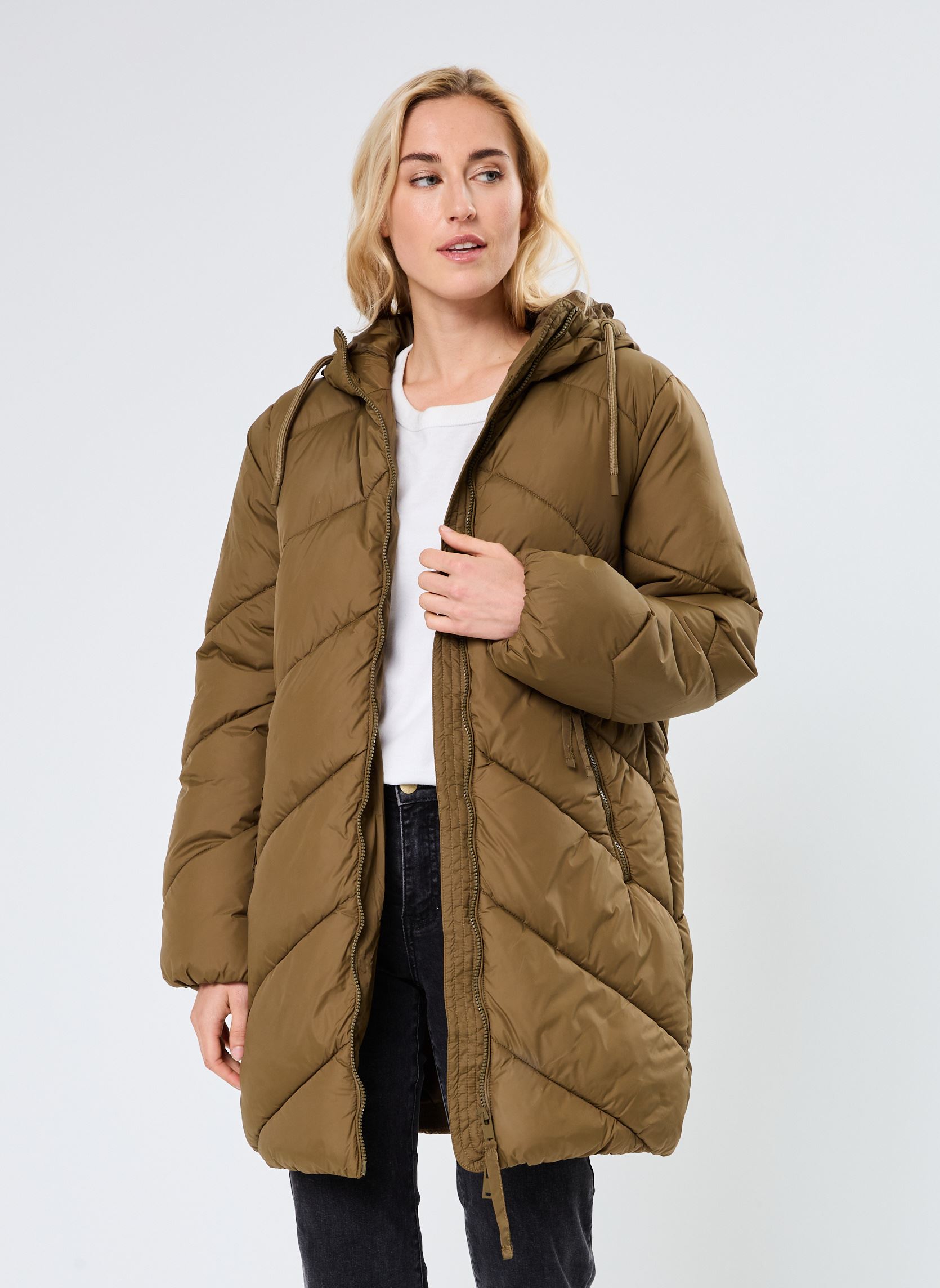 Doudounes BYBOMINA JACKET 6 - femme vert B-Young Doudounes BYBOMINA JACKET 6 - femme vert Military olive