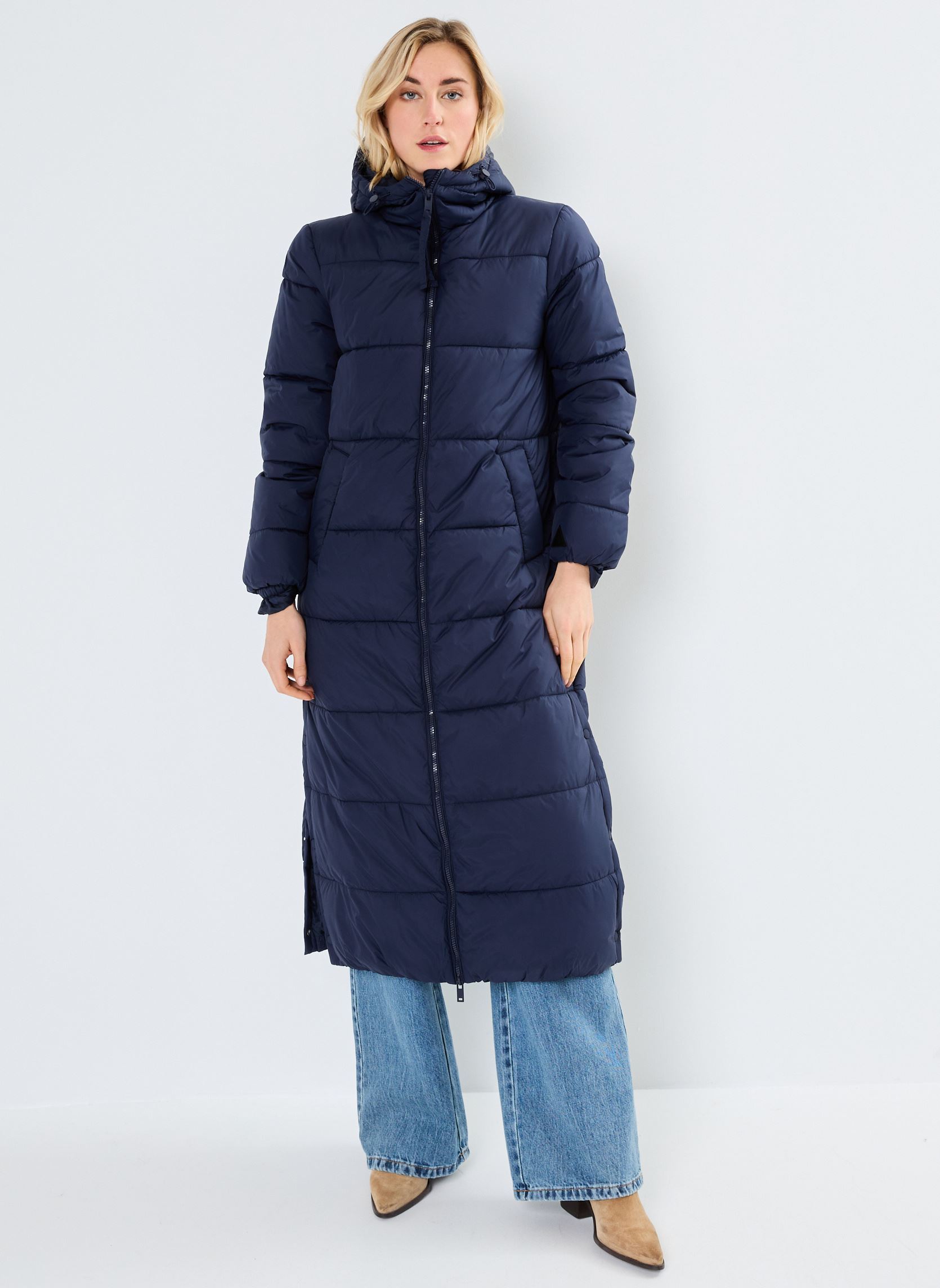 Doudounes BYBOMINA LONG COAT - femme bleu B-Young Doudounes BYBOMINA LONG COAT - femme bleu Navy Blazer
