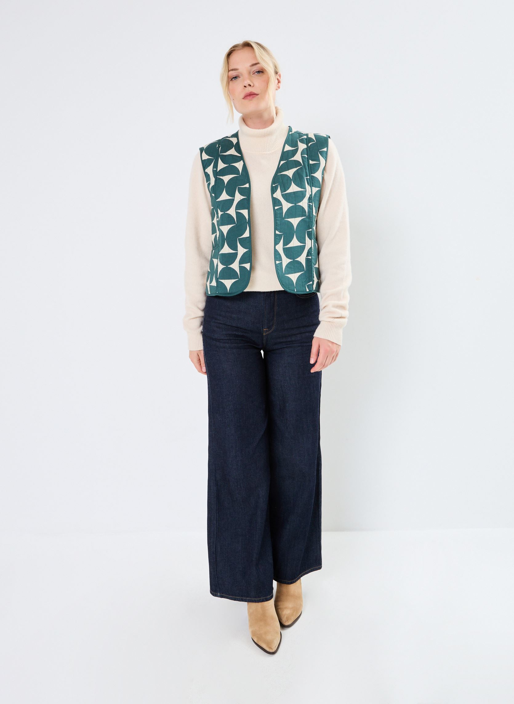 Gilets BYENYOI VEST - femme multicolore B-Young Gilets BYENYOI VEST - femme multicolore Sea Moss Mix