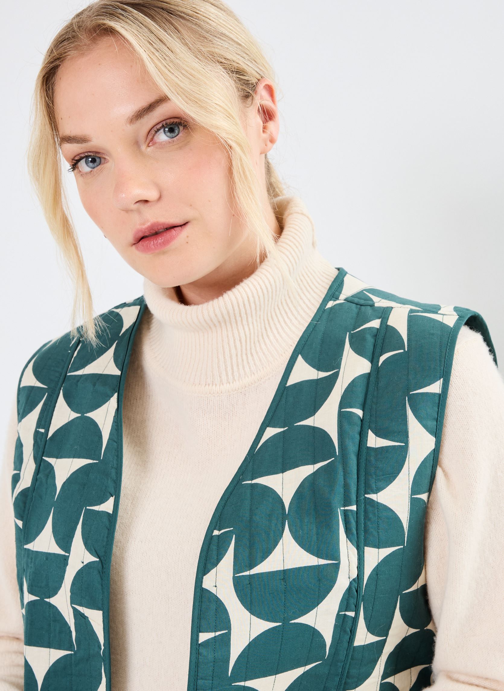 Gilets BYENYOI VEST - femme multicolore B-Young Gilets BYENYOI VEST - femme multicolore Sea Moss Mix