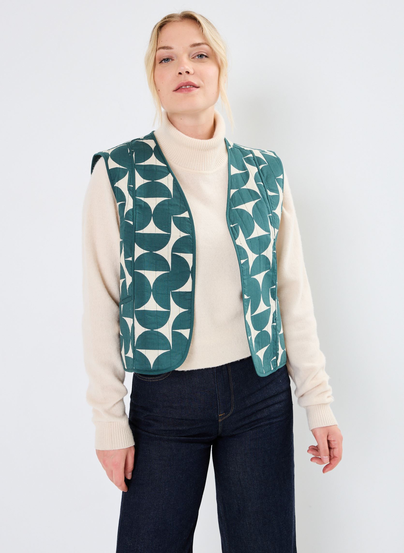 Gilets BYENYOI VEST - femme multicolore B-Young Gilets BYENYOI VEST - femme multicolore Sea Moss Mix