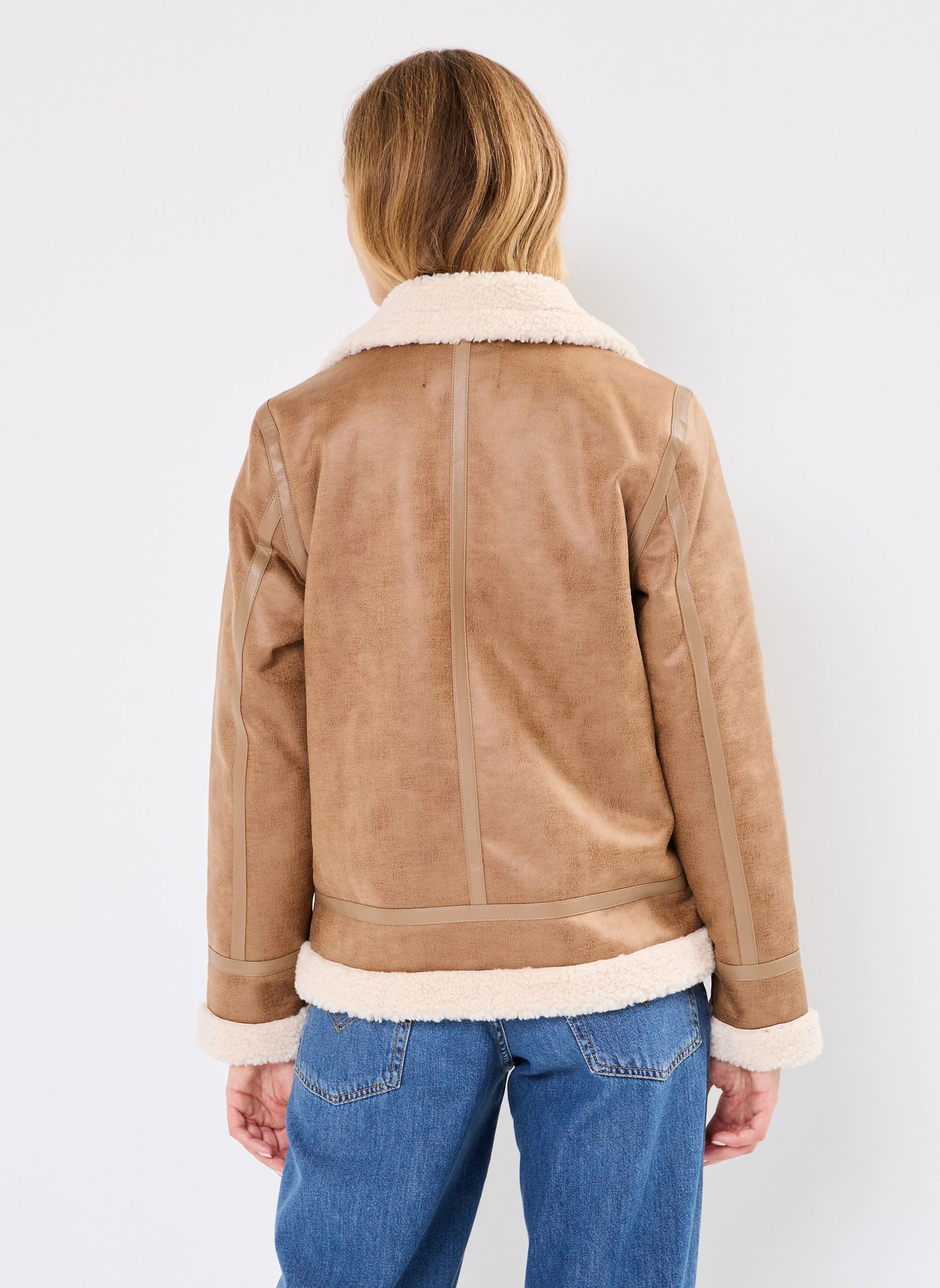 Mantels BYASANNE BIKER JACKET - dames beige B-Young Mantels BYASANNE BIKER JACKET - dames beige Toasted Coconut Mix