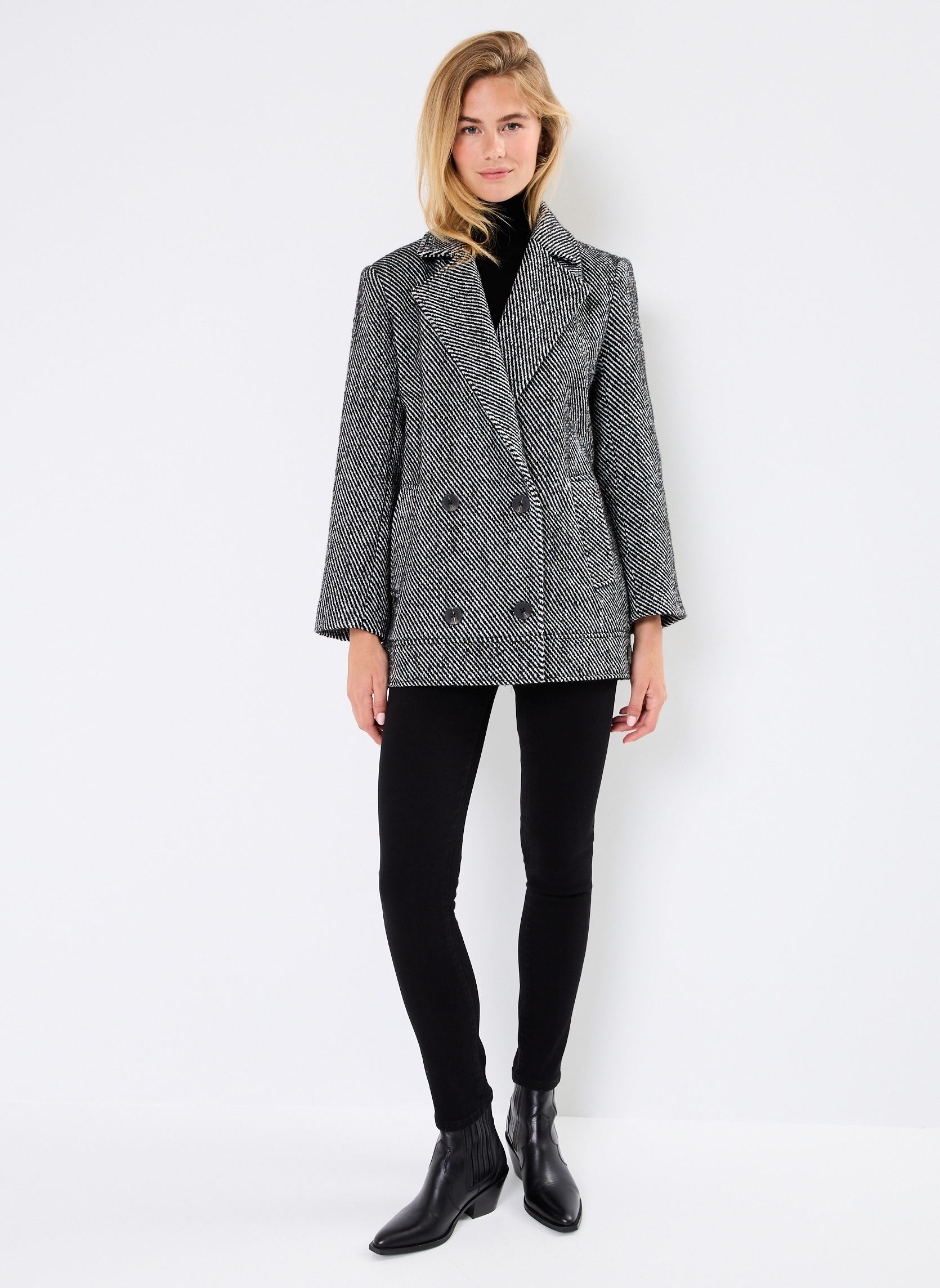 Mantels BYBITTO JACKET - dames zwart B-Young Mantels BYBITTO JACKET - dames zwart Black Mix