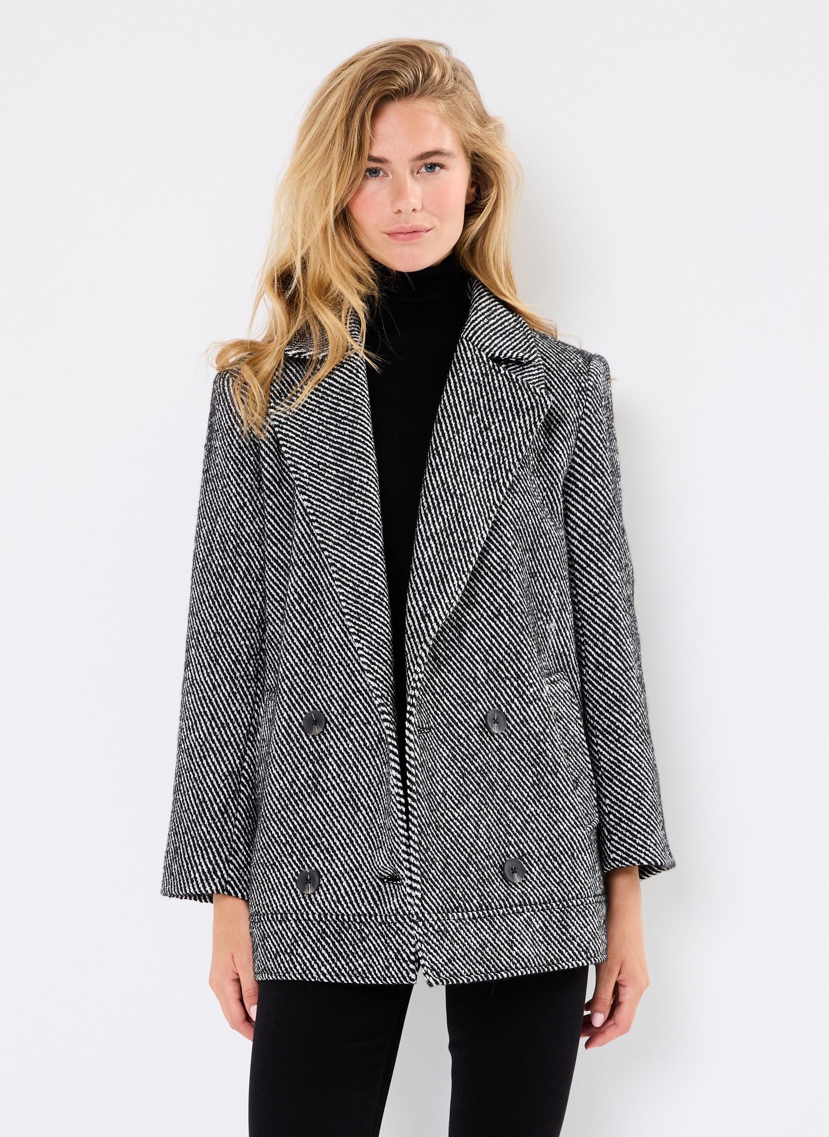 Mantels BYBITTO JACKET - dames zwart B-Young Mantels BYBITTO JACKET - dames zwart Black Mix