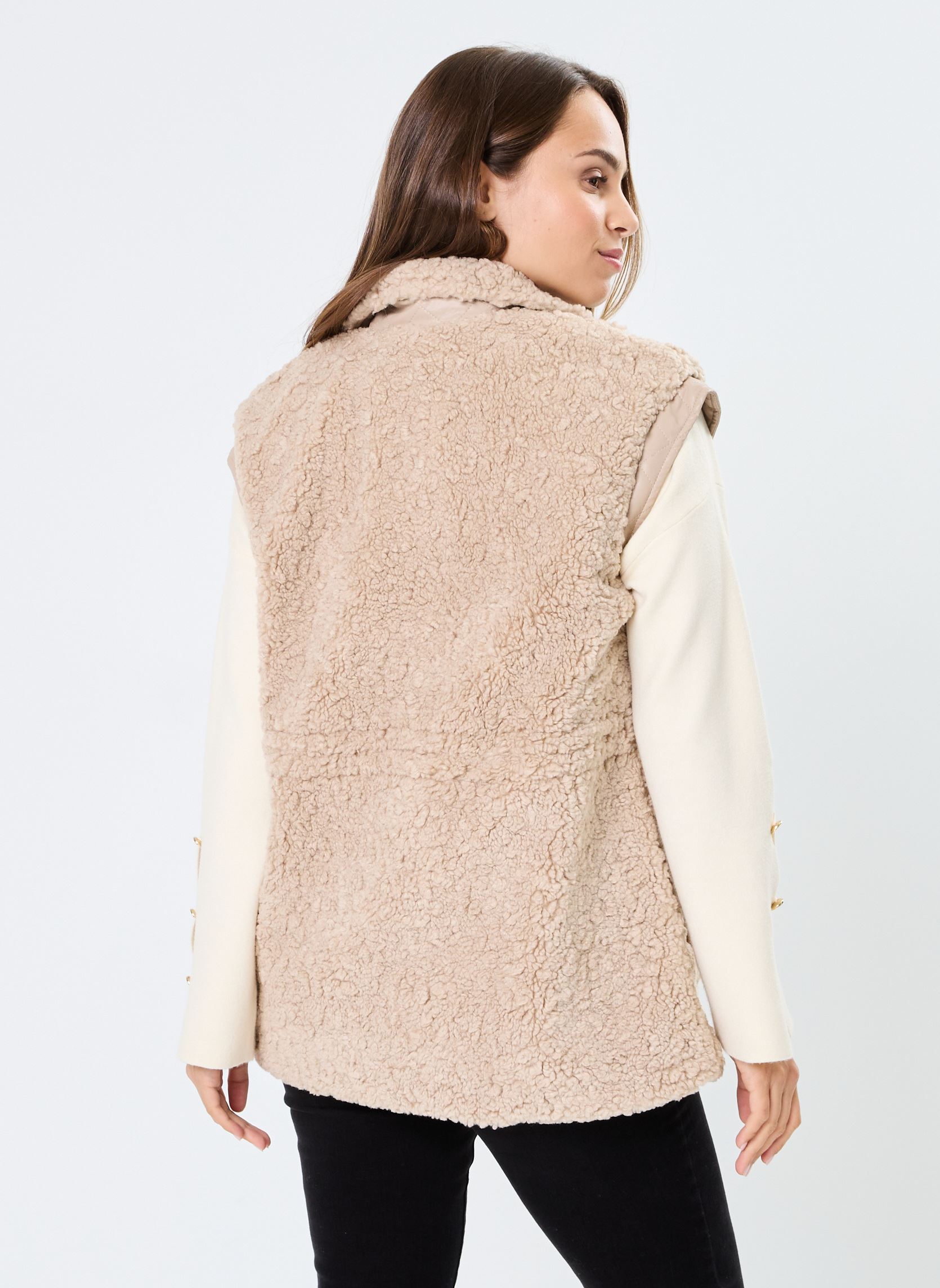 Chalecos BYANAMAJ WAISTCOAT - mujer beige B-Young Chalecos BYANAMAJ WAISTCOAT - mujer beige HUMUS