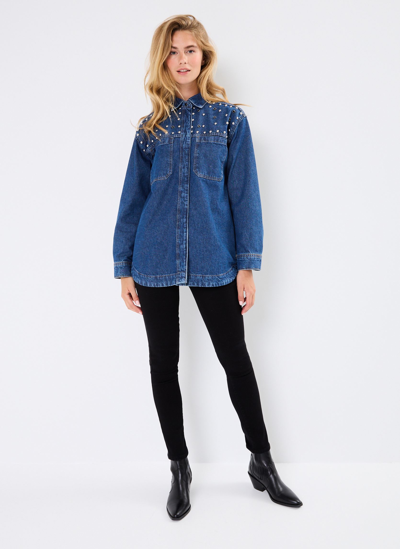Camicie a maniche lunghe BYKAPUCA SHIRT - donna blu B-Young Camicie a maniche lunghe BYKAPUCA SHIRT - donna blu Mid Blue Denim