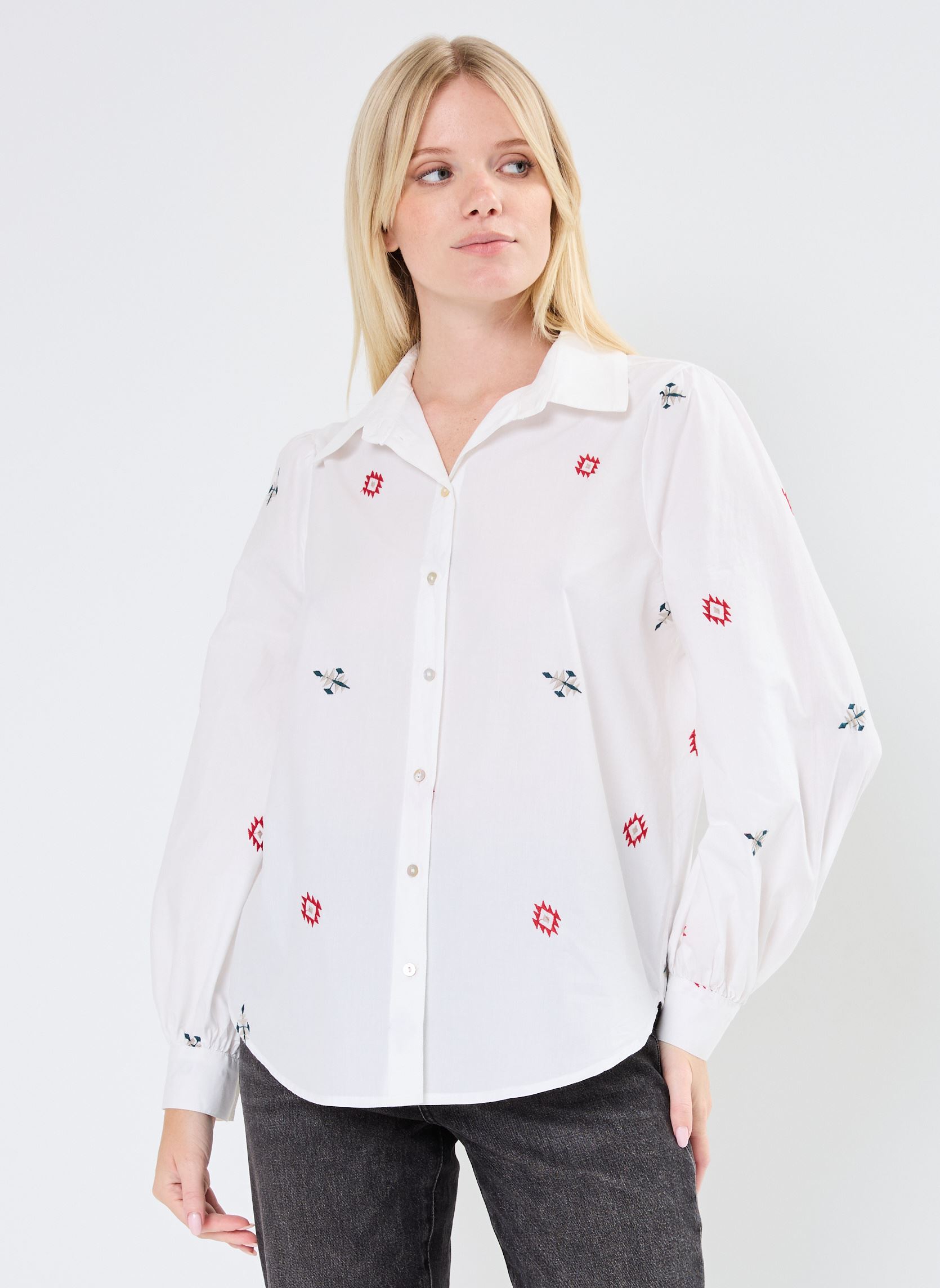 Chemises manches longues BYICIA SHIRT - femme bleu B-Young Chemises manches longues BYICIA SHIRT - femme bleu Sea Moss Mix
