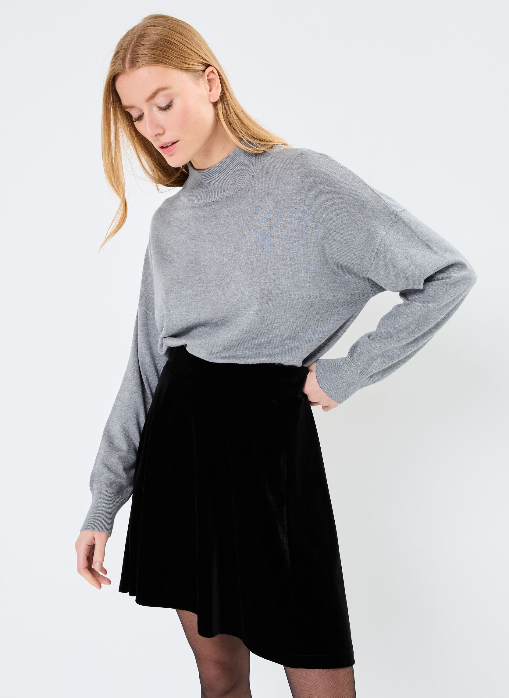 Pulls BYMMORLA LOOSE TURTLENECK - femme gris B-Young Pulls BYMMORLA LOOSE TURTLENECK - femme gris Mid Grey Melange