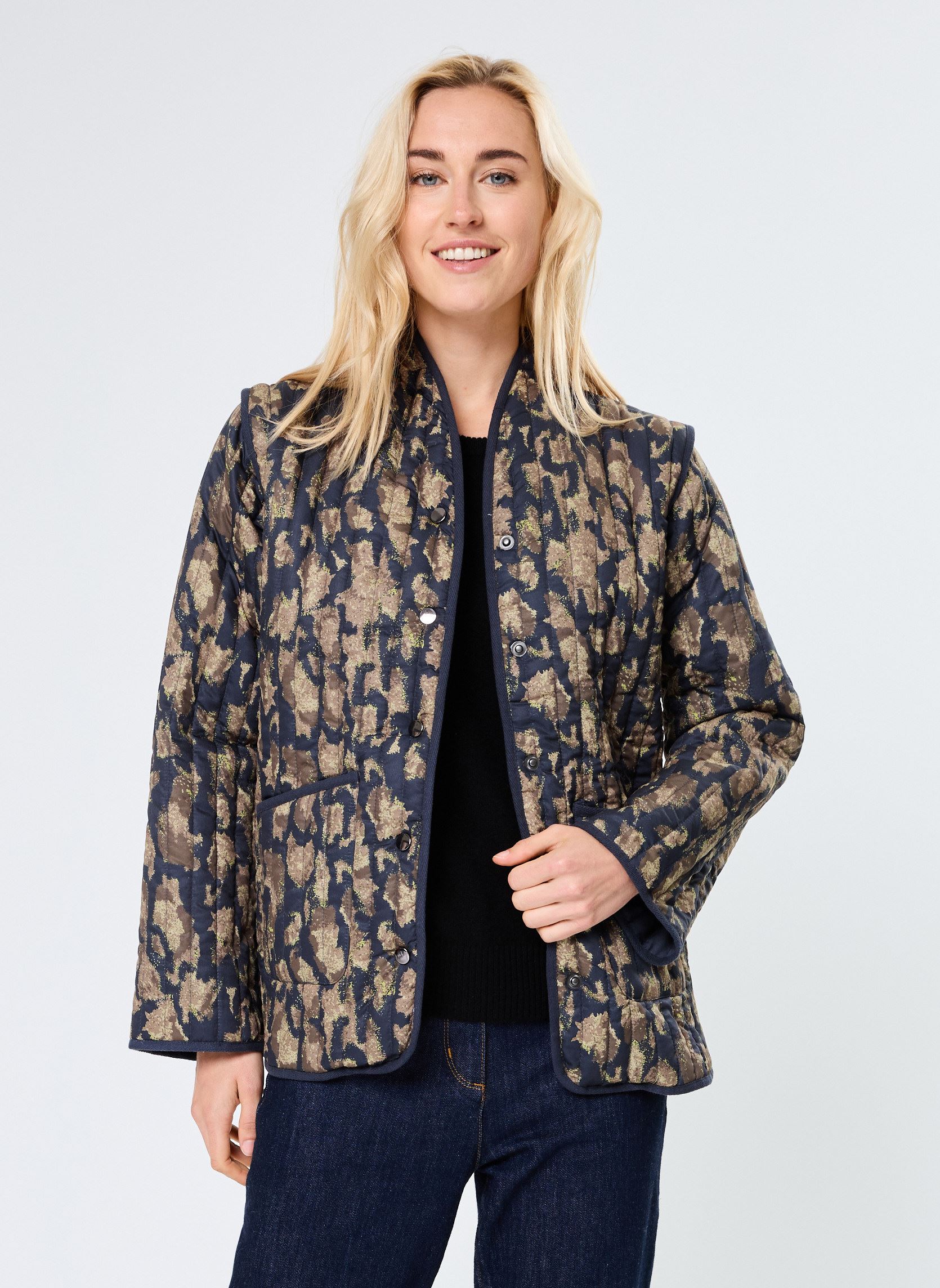 Vestes BYDAIMA JACKET - femme bleu B-Young Vestes BYDAIMA JACKET - femme bleu Navy Blazer Abstract Mix