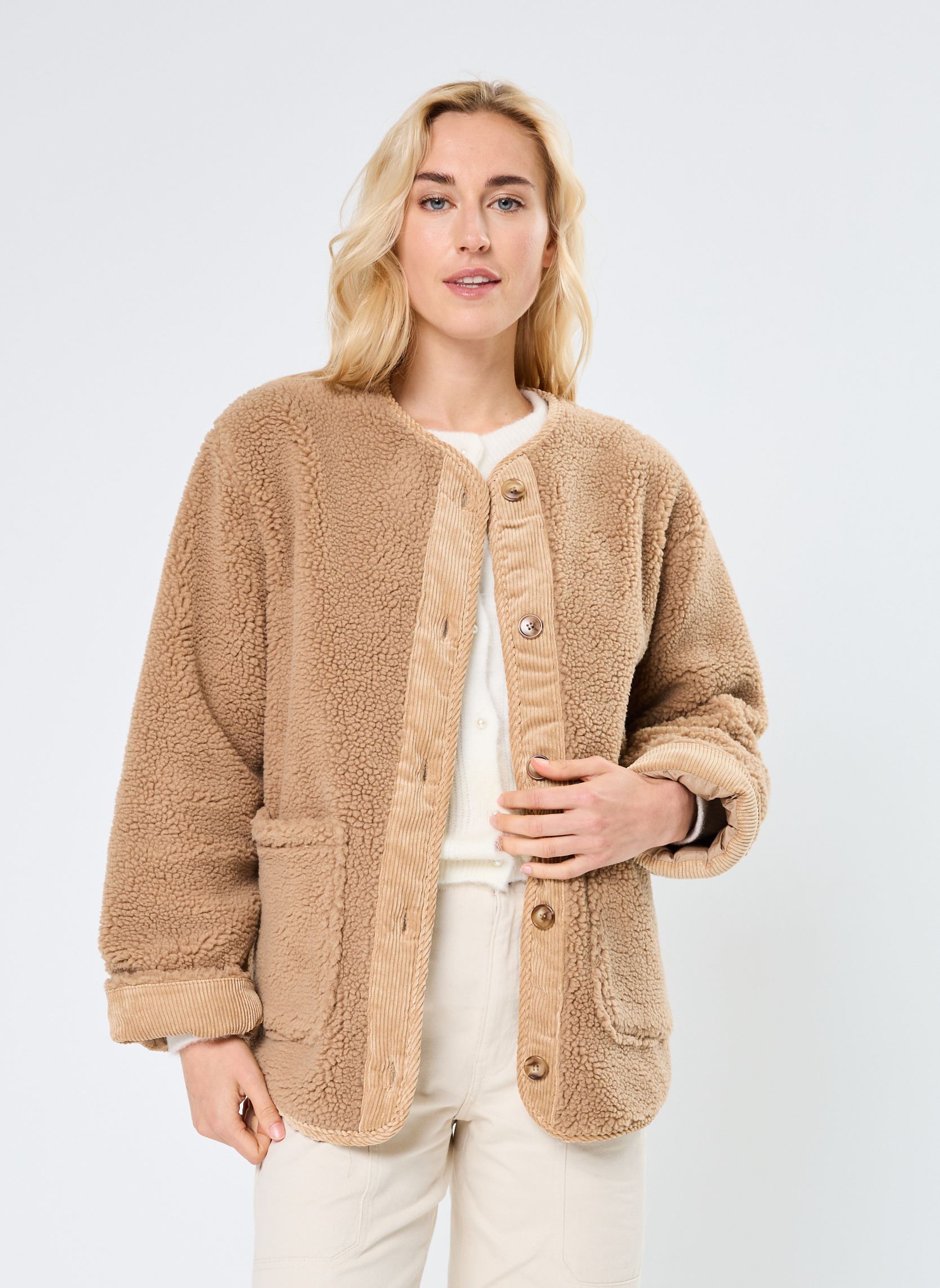 Vestes BYCOTTY JACKET - femme beige B-Young Vestes BYCOTTY JACKET - femme beige Tiger'S Eye