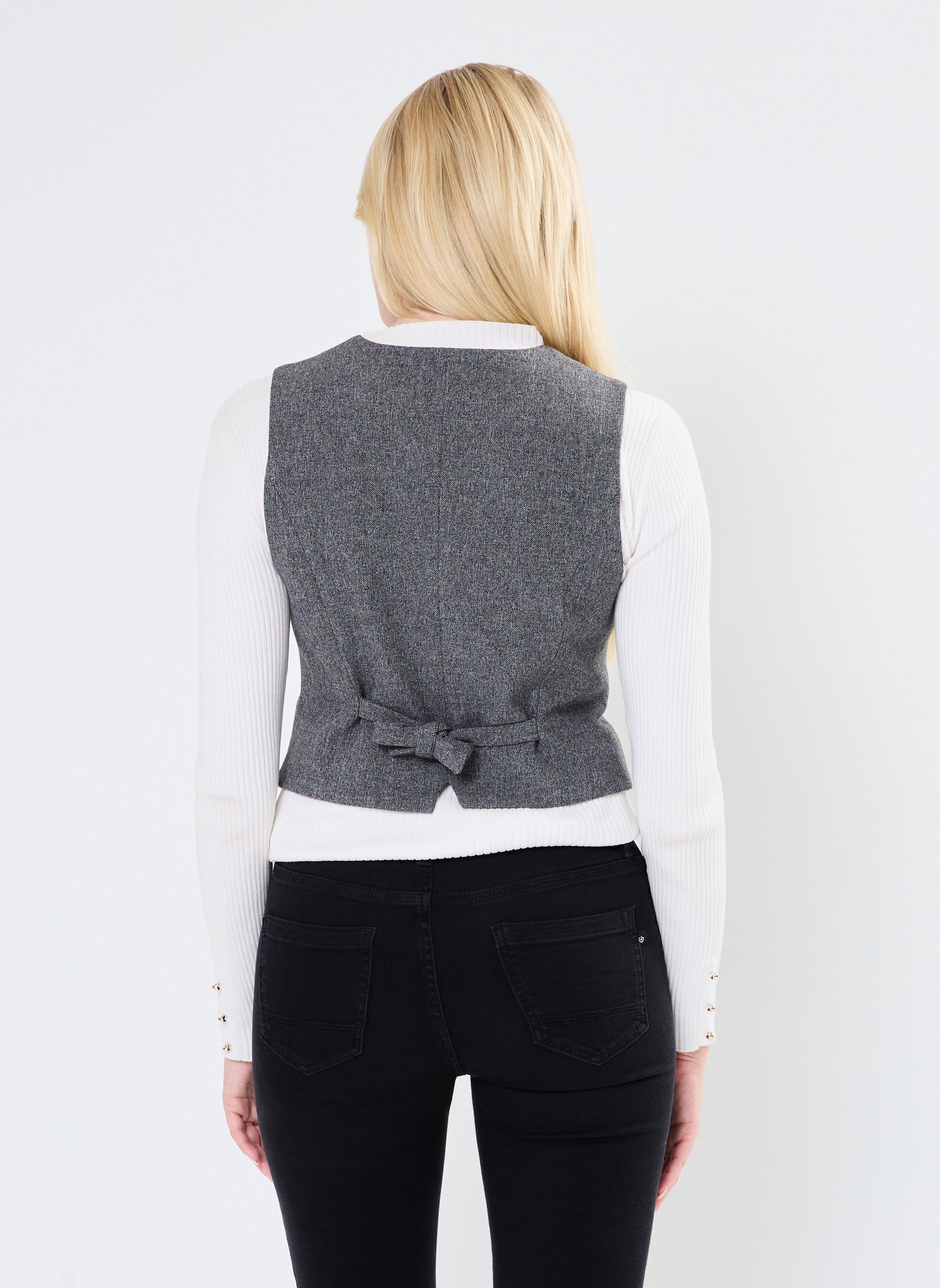 Gilet BYETONA WAISTCOAT - donna grigio B-Young Gilet BYETONA WAISTCOAT - donna grigio Mid Grey Melange
