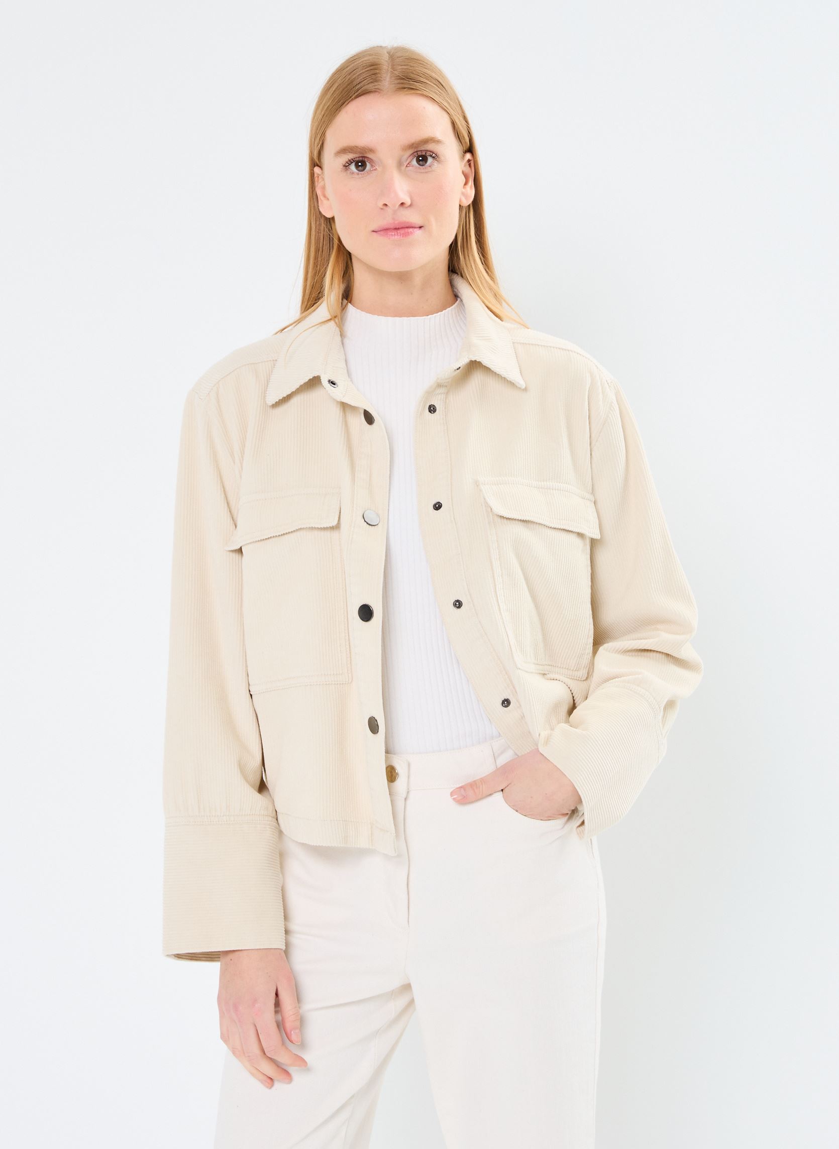 Langarm-Hemden BYDANNA SHIRT 3 - damen beige B-Young Langarm-Hemden BYDANNA SHIRT 3 - damen beige Birch