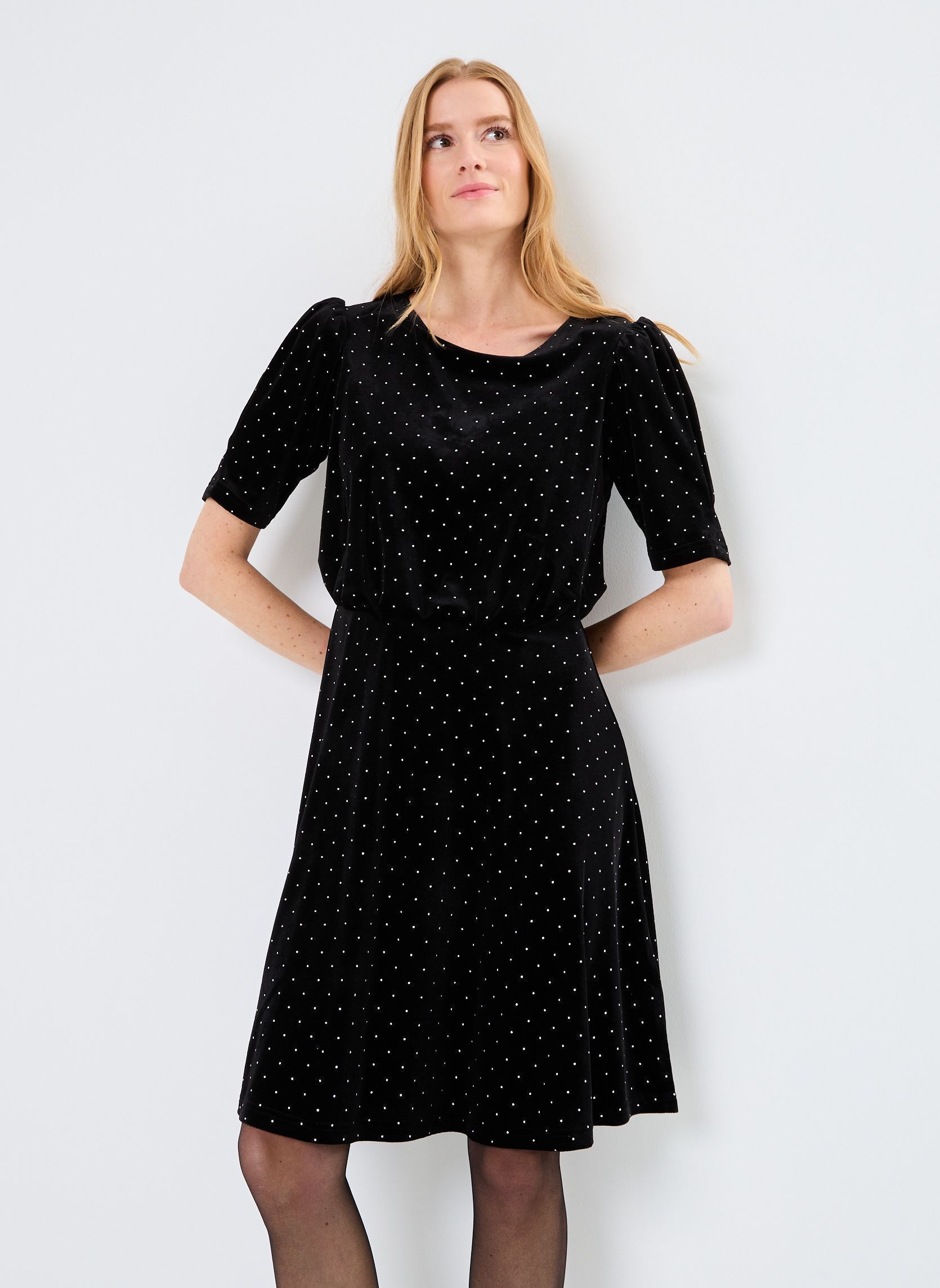 Kleider Byperry Dress - damen schwarz B-Young Kleider Byperry Dress - damen schwarz Black Mix