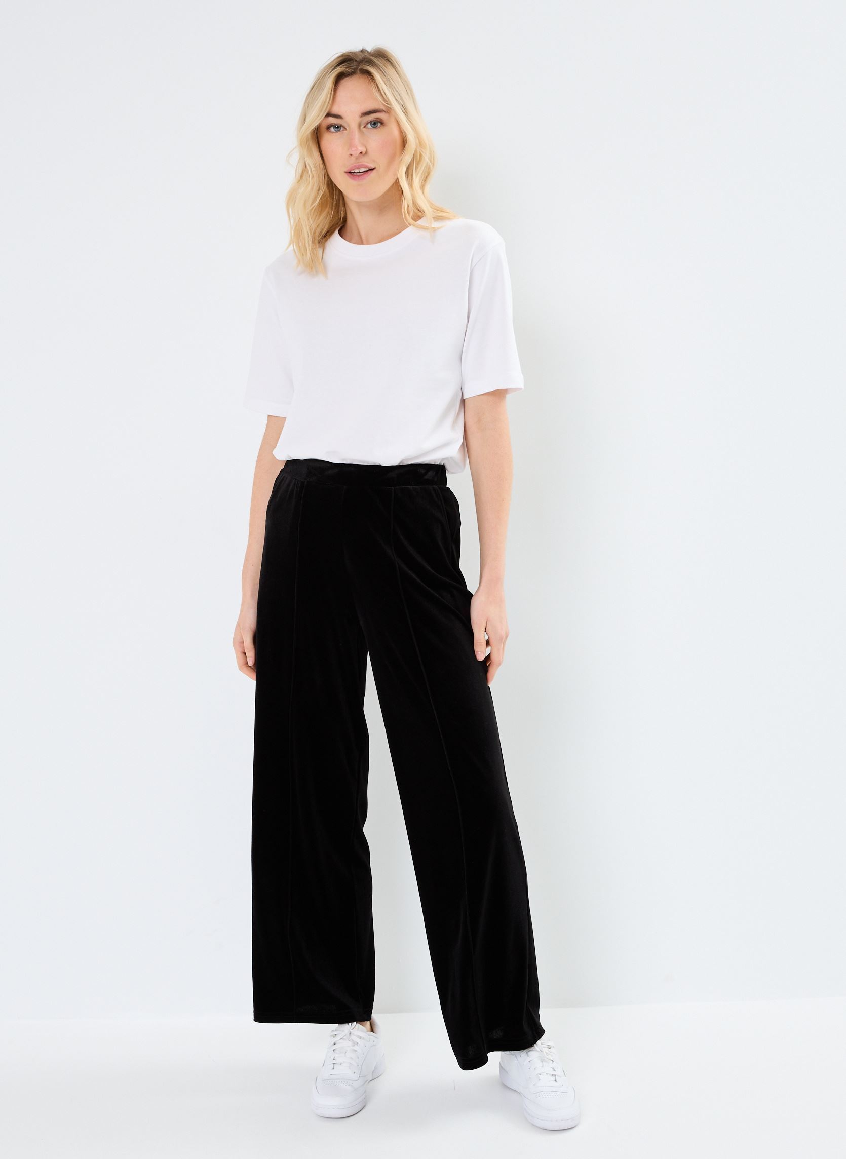 Pantalons larges Ihnana Pa femme noir Ichi Pantalons larges Ihnana Pa femme noir Black