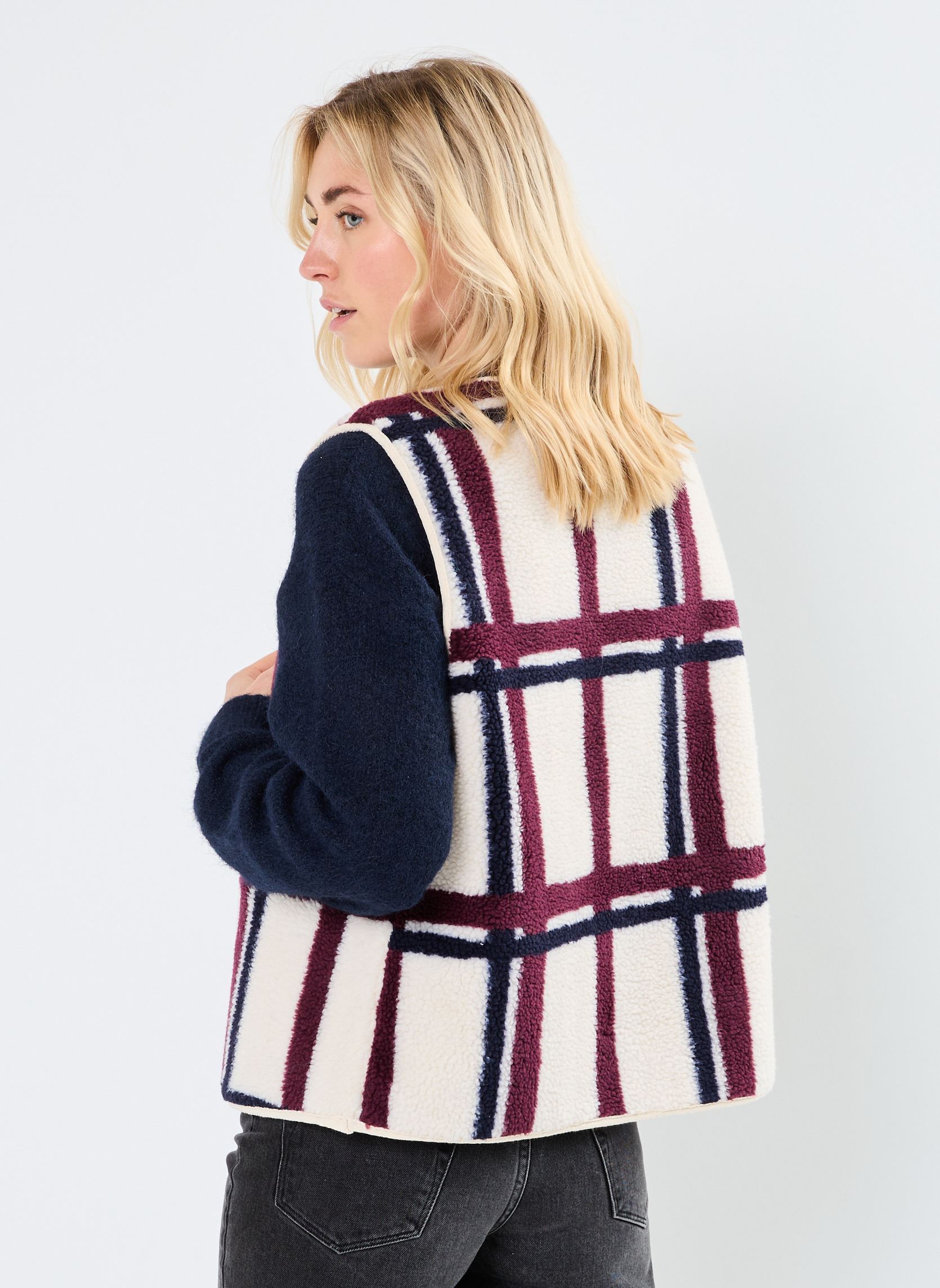 Vestes sans manches Ihganila Wa femme beige Ichi Vestes sans manches Ihganila Wa femme beige BIRCH CHECKED