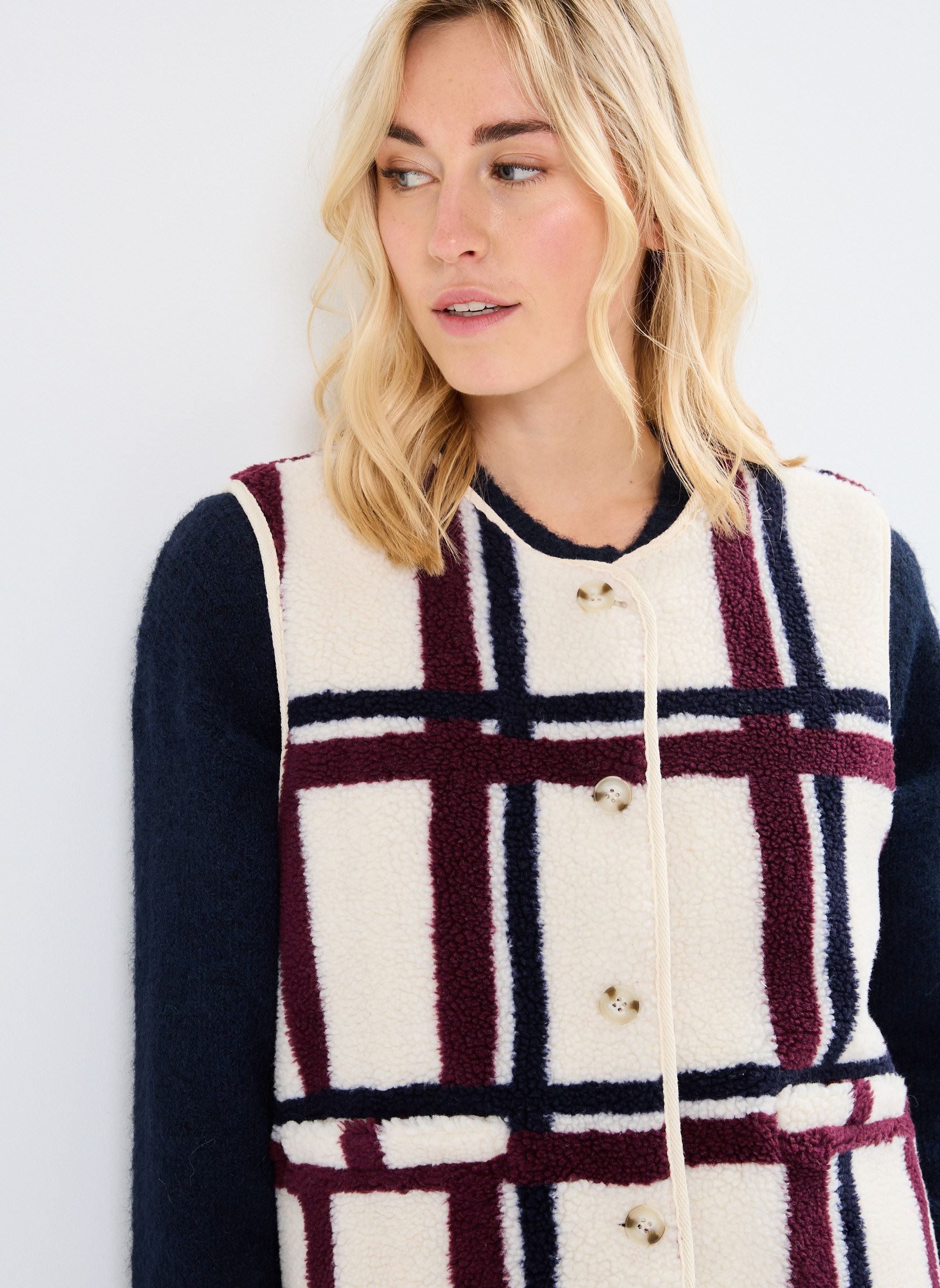 Vestes sans manches Ihganila Wa femme beige Ichi Vestes sans manches Ihganila Wa femme beige BIRCH CHECKED