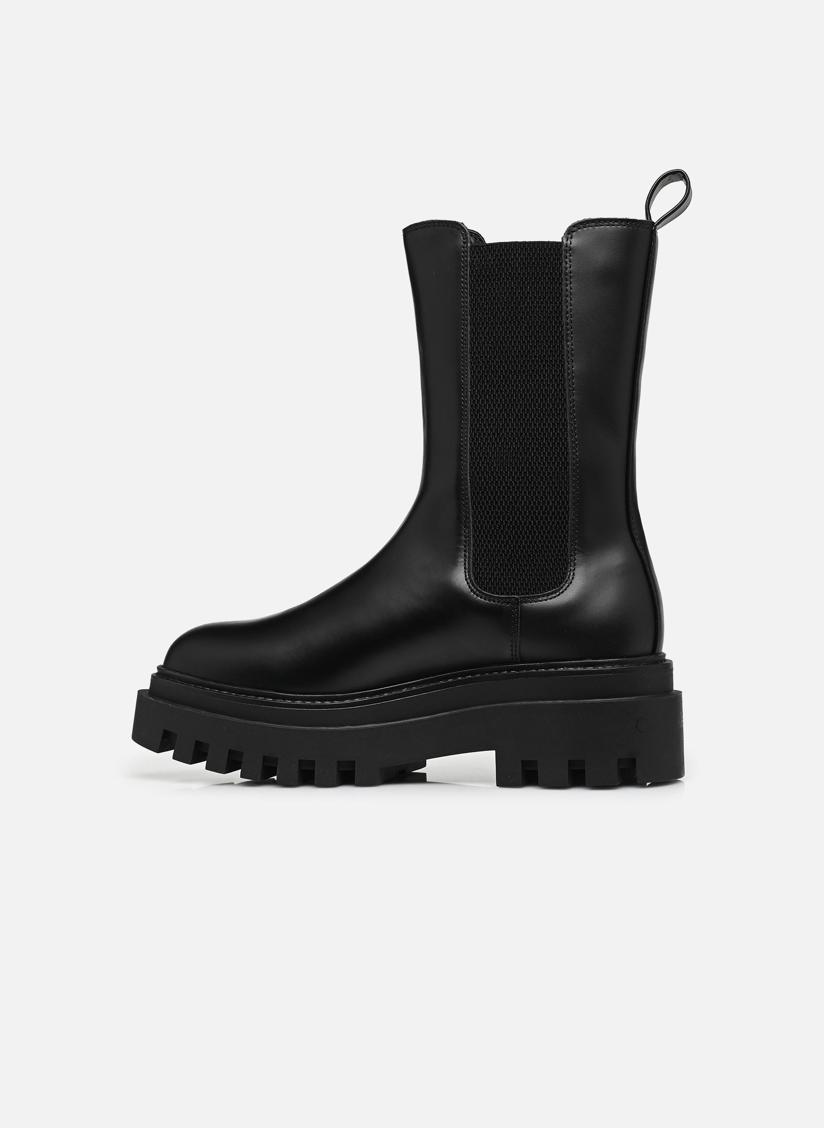 Stiefeletten und Stiefel FLATFORM CHELSEA BOOT MG LTH damen schwarz Calvin Klein Stiefeletten und Stiefel FLATFORM CHELSEA BOOT MG LTH damen schwarz 0GJ TRIPLE BLACK