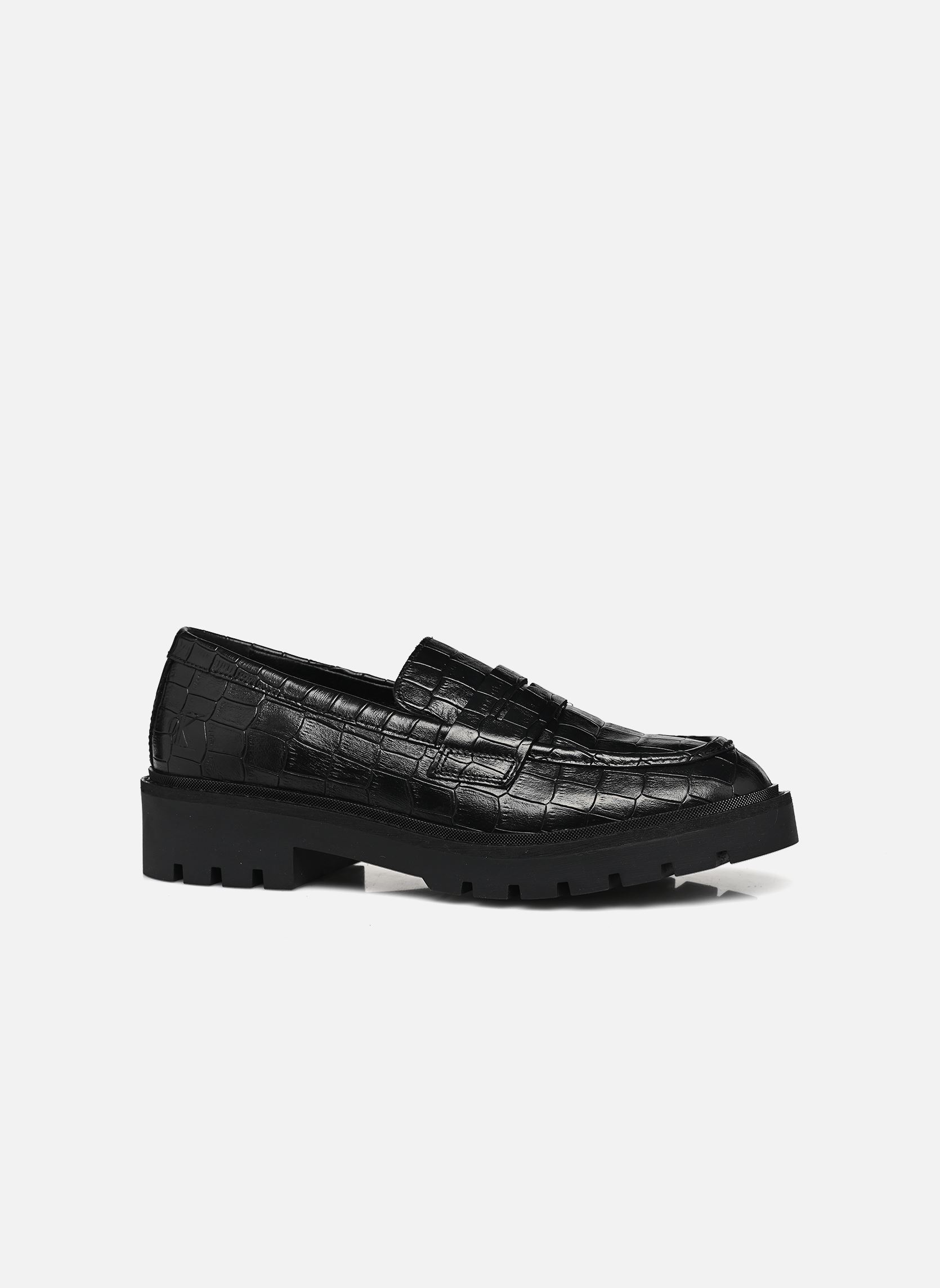 Loafer FLATFORM LOAFER MG CROC LTH damen schwarz Calvin Klein Loafer FLATFORM LOAFER MG CROC LTH damen schwarz 0GJ TRIPLE BLACK