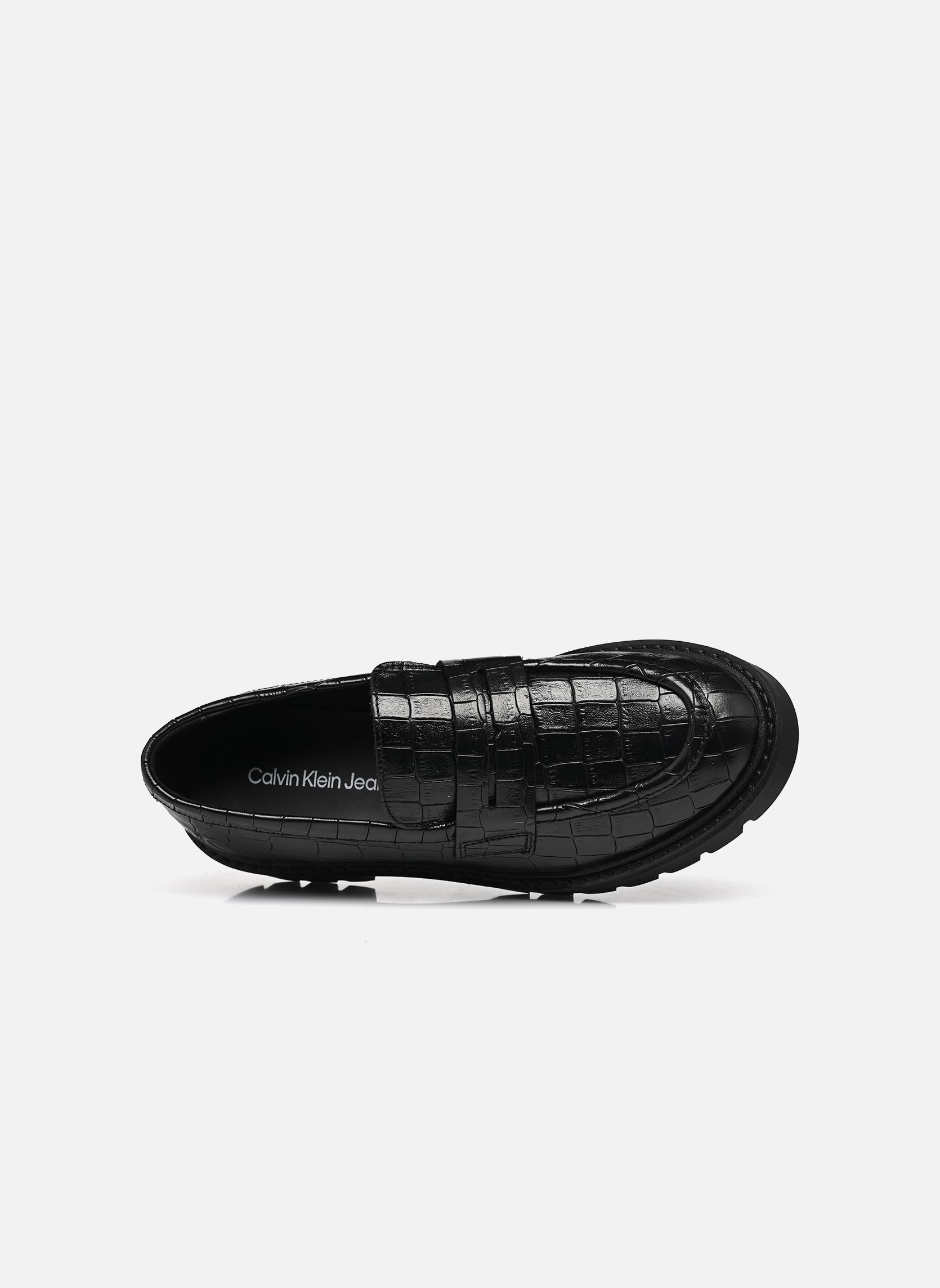 Loafer FLATFORM LOAFER MG CROC LTH damen schwarz Calvin Klein Loafer FLATFORM LOAFER MG CROC LTH damen schwarz 0GJ TRIPLE BLACK