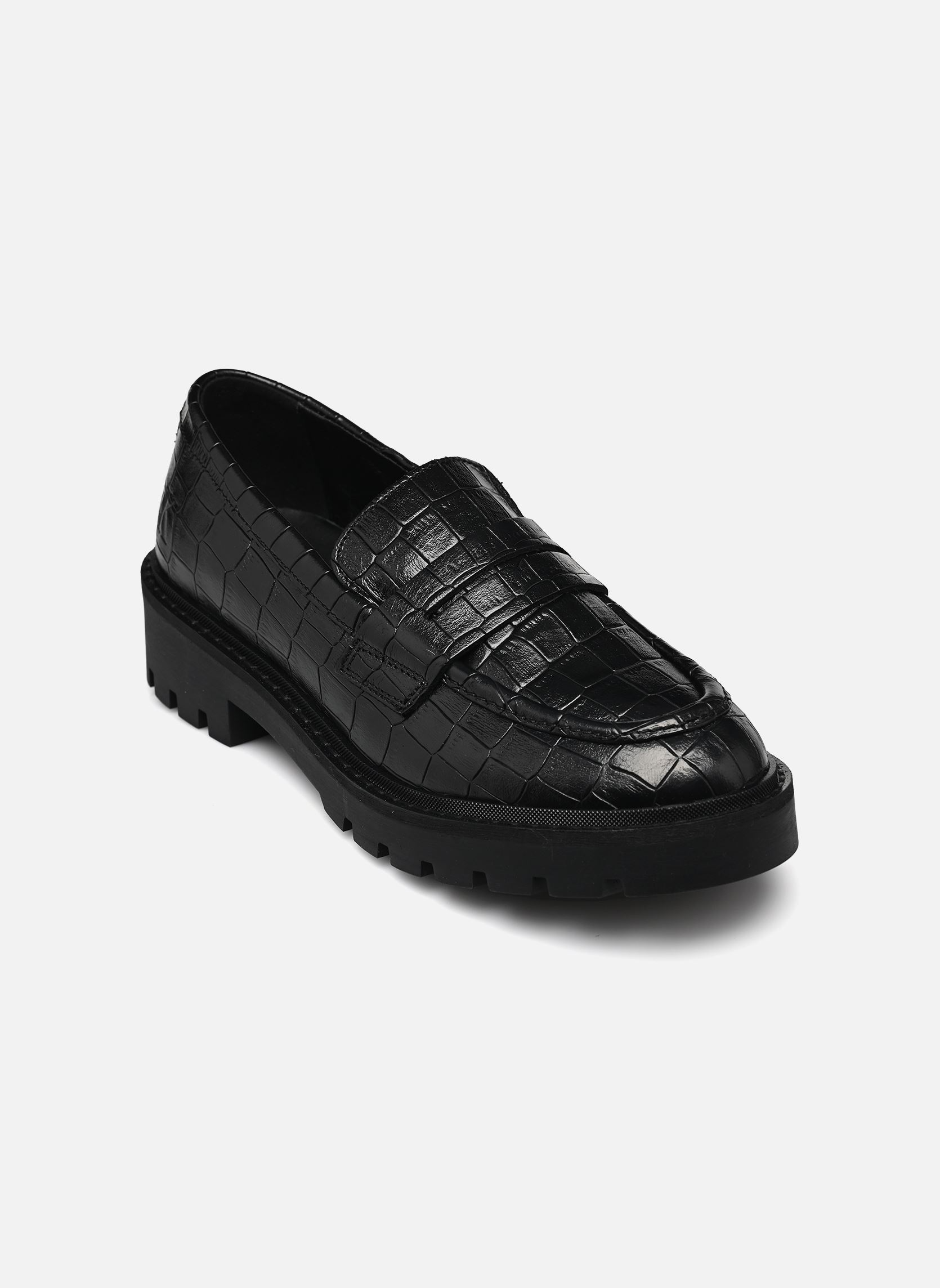 Loafer FLATFORM LOAFER MG CROC LTH damen schwarz Calvin Klein Loafer FLATFORM LOAFER MG CROC LTH damen schwarz 0GJ TRIPLE BLACK