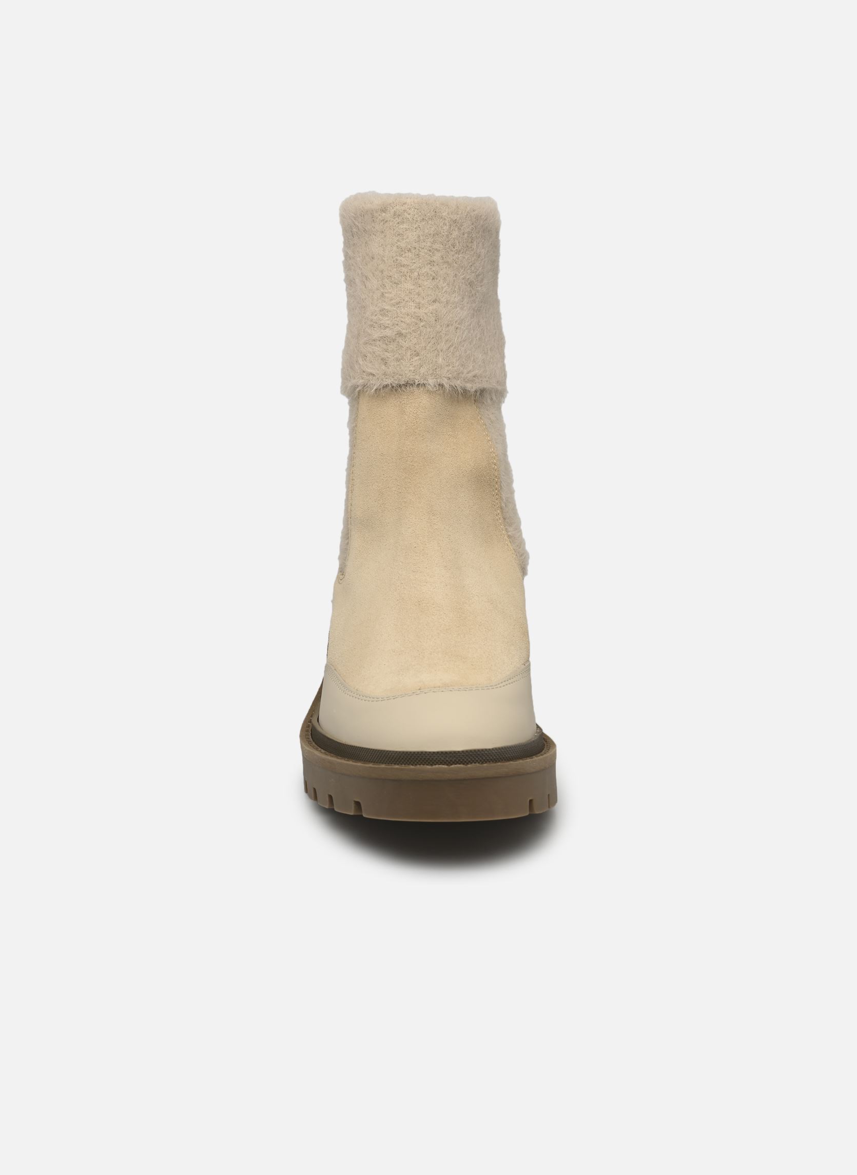 Bottines et boots COMBAT MID CHELSEA BOOT WL femme beige Calvin Klein Bottines et boots COMBAT MID CHELSEA BOOT WL femme beige 0HG EGGSHELL/SAVANNAH TAN