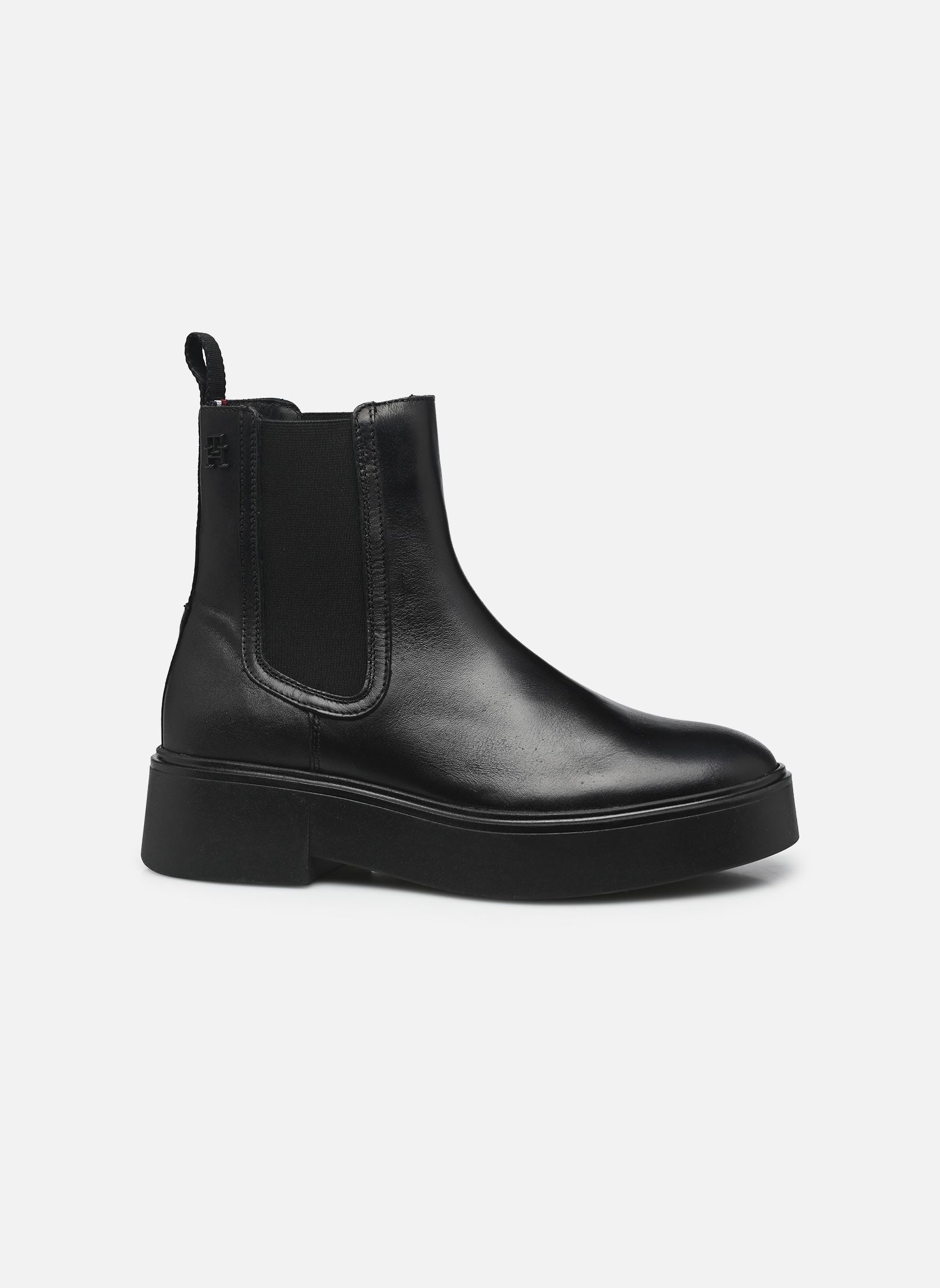 Stivaletti e stivali MINIMAL LEATHER CHELSEA LOGOTAPE donna nero Tommy Hilfiger Stivaletti e stivali MINIMAL LEATHER CHELSEA LOGOTAPE donna nero BDS BLACK