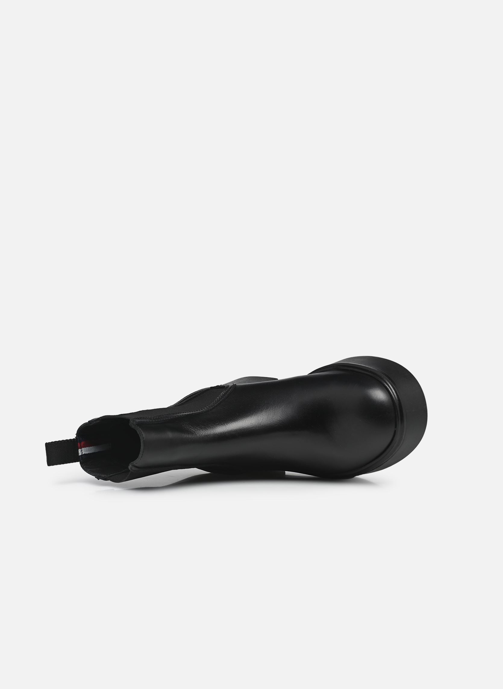 Stivaletti e stivali MINIMAL LEATHER CHELSEA LOGOTAPE donna nero Tommy Hilfiger Stivaletti e stivali MINIMAL LEATHER CHELSEA LOGOTAPE donna nero BDS BLACK