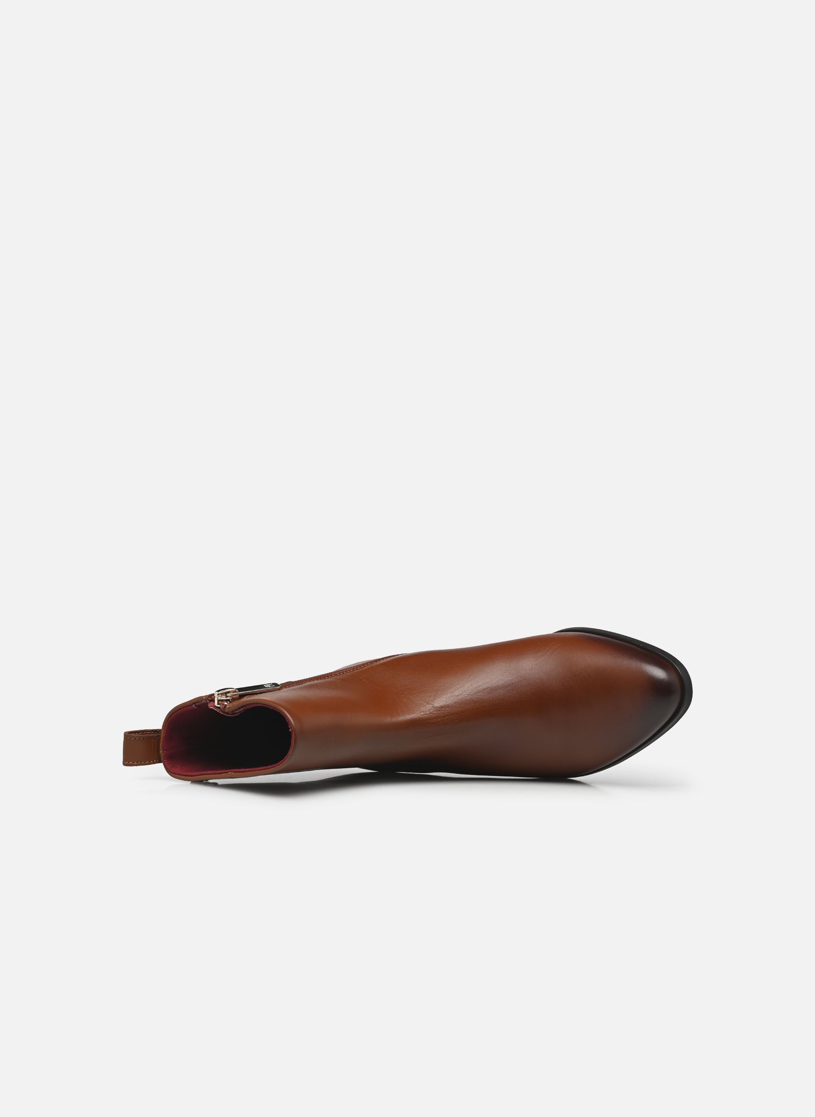 Bottines santiags LOW COWBOY FLAT LEATHER femme marron Tommy Hilfiger Bottines santiags LOW COWBOY FLAT LEATHER femme marron GPK COGNAC BROWN