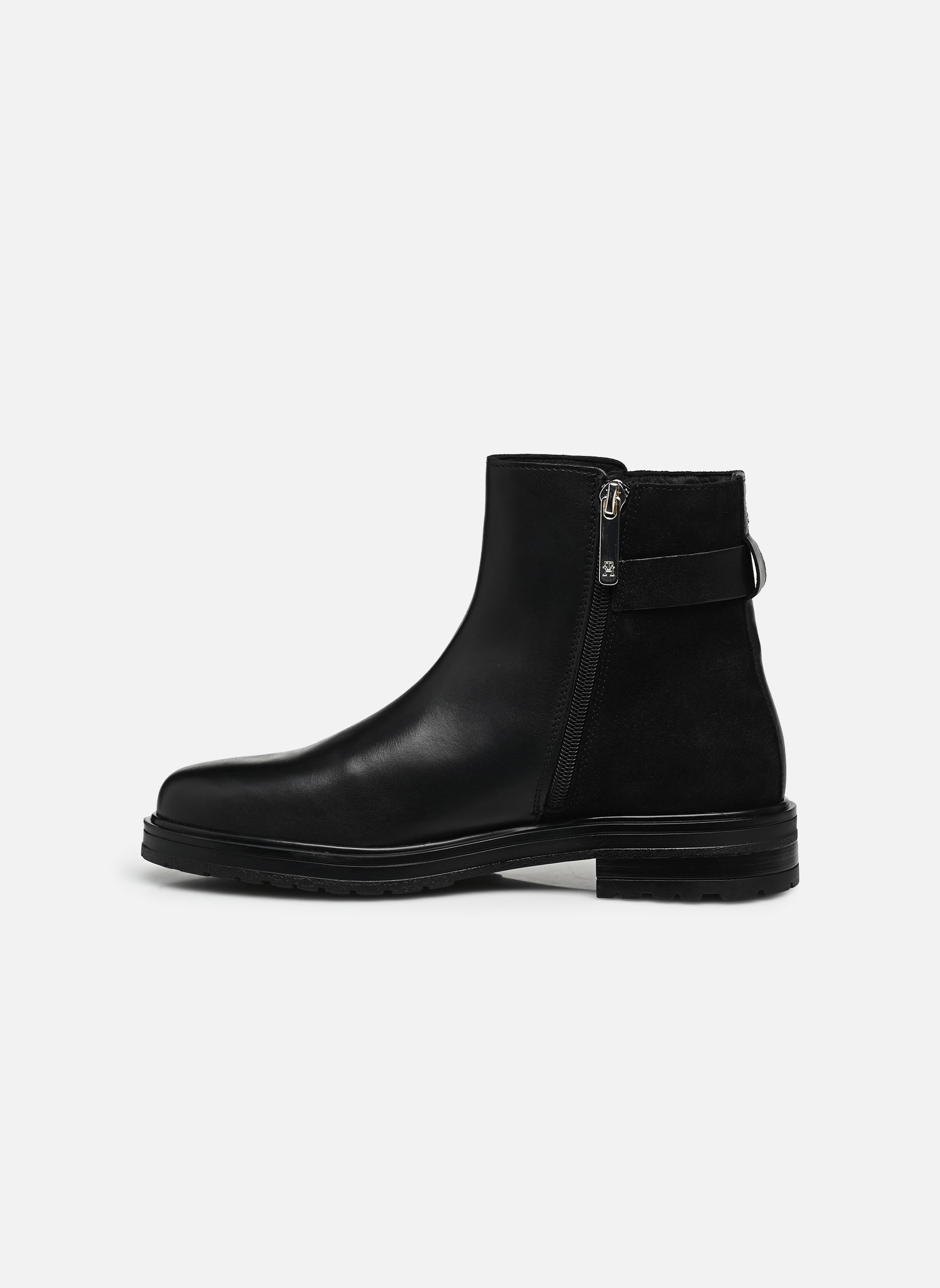 Enkellaarzen en boots TH LOGO LEATHER MIX CHELSEA dames zwart Tommy Hilfiger Enkellaarzen en boots TH LOGO LEATHER MIX CHELSEA dames zwart BDS BLACK