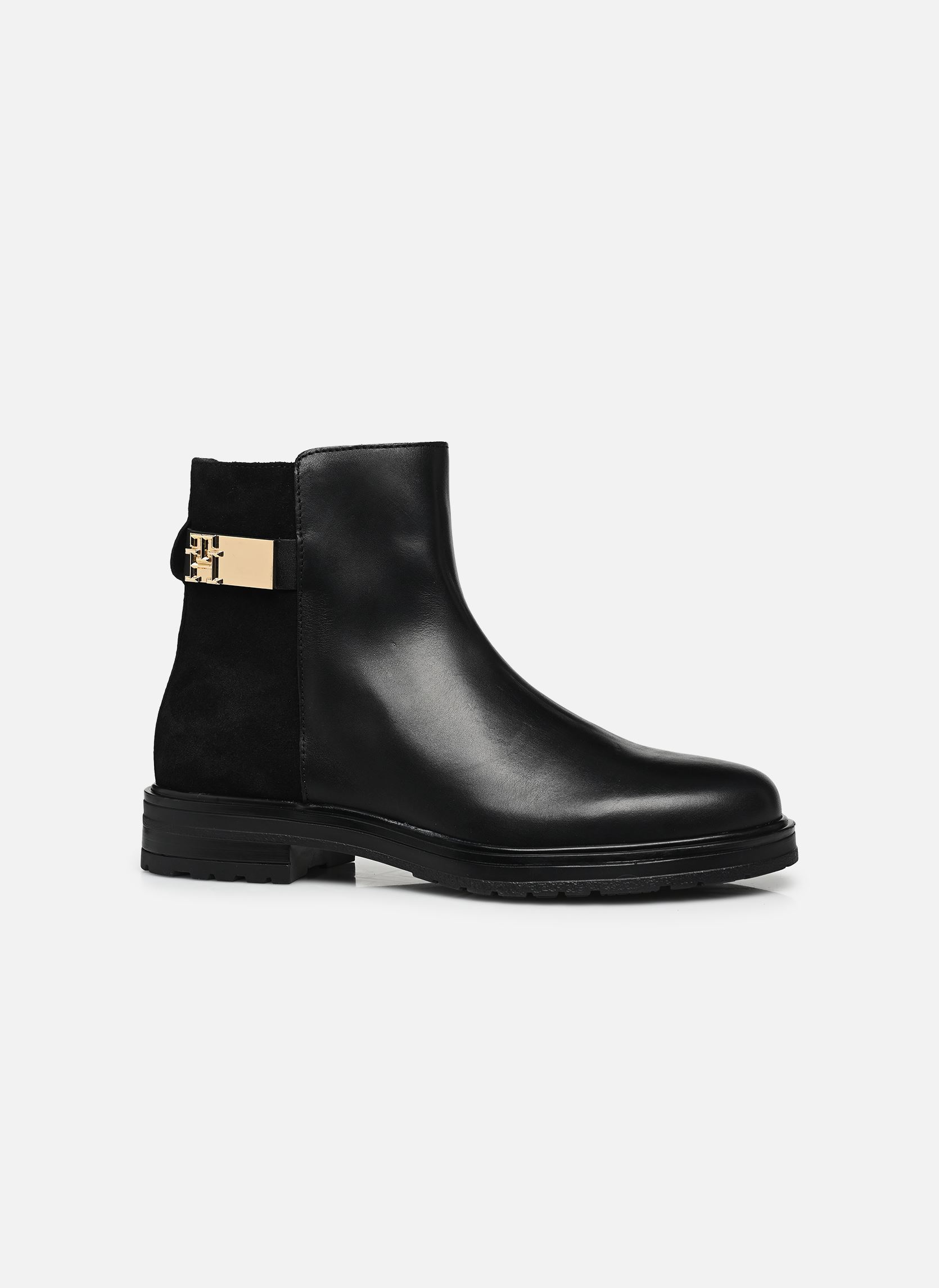 Enkellaarzen en boots TH LOGO LEATHER MIX CHELSEA dames zwart Tommy Hilfiger Enkellaarzen en boots TH LOGO LEATHER MIX CHELSEA dames zwart BDS BLACK