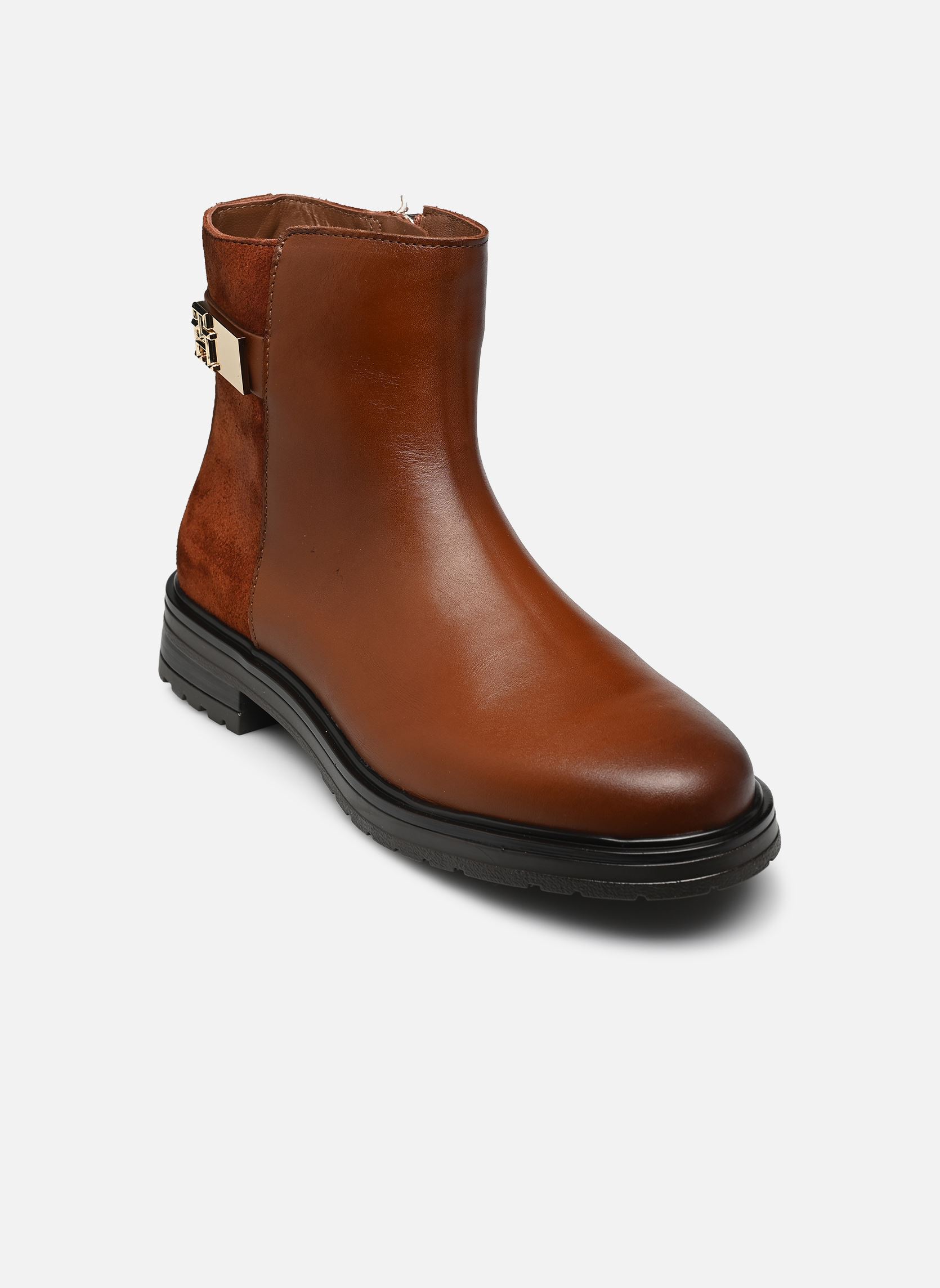 Boots Tommy Hilfiger TH LOGO LEATHER MIX CHELSEA - vue 3