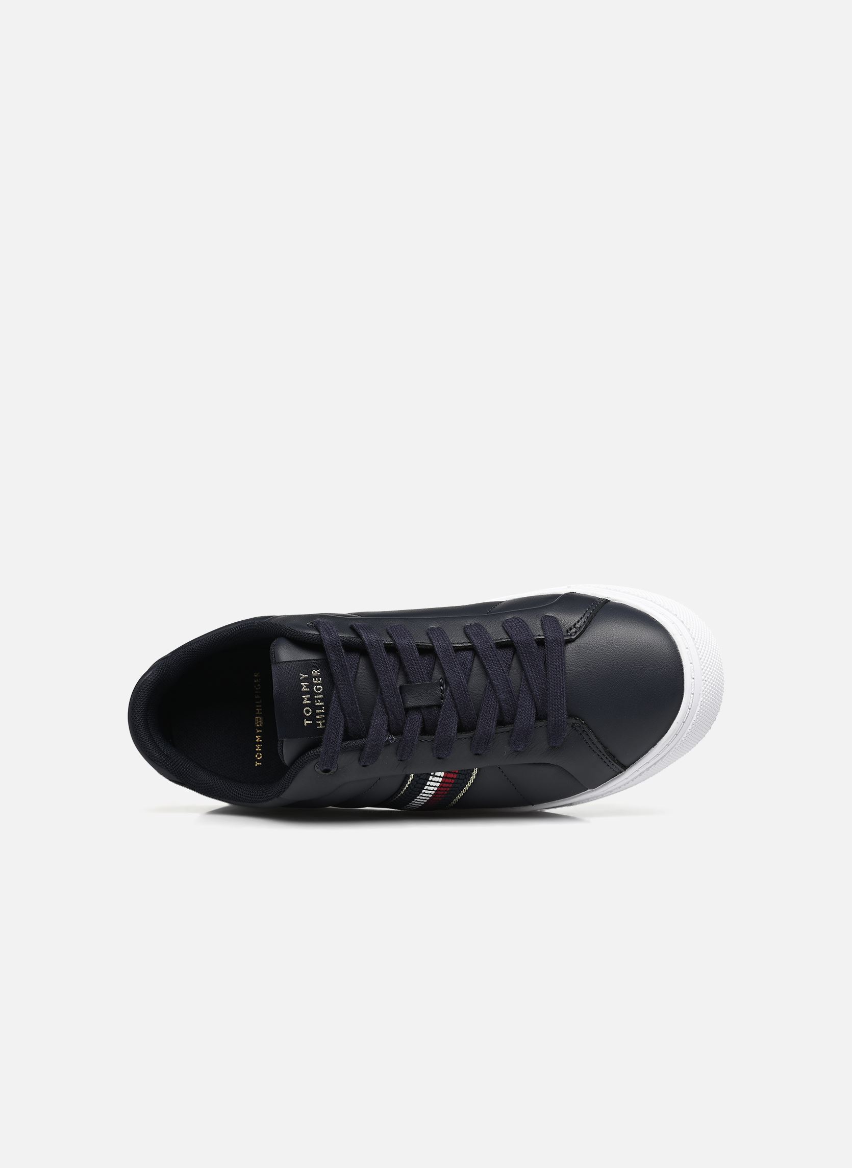 Baskets ICON COURT SNEAKERS STRIPES femme bleu Tommy Hilfiger Baskets ICON COURT SNEAKERS STRIPES femme bleu DW6 SPACE BLUE