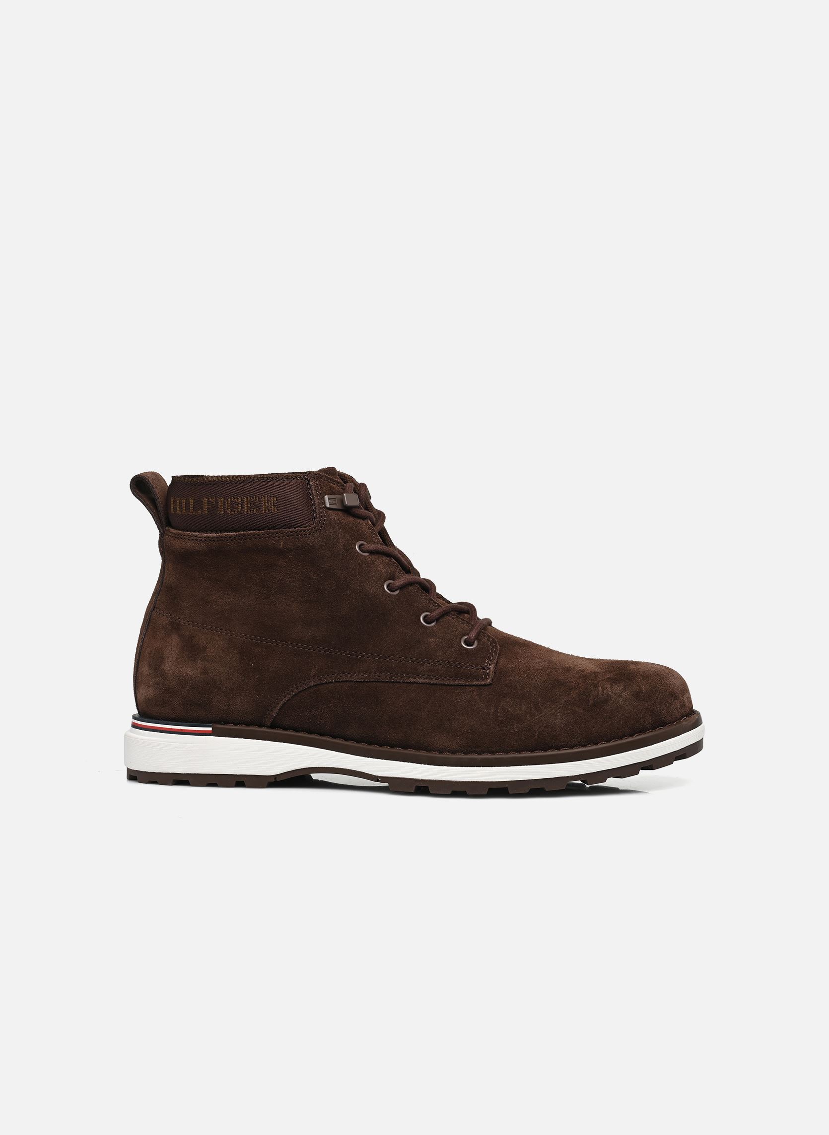 Bottines à lacets CORPORATE OUTDOOR SUEDE BOOT homme marron Tommy Hilfiger Bottines à lacets CORPORATE OUTDOOR SUEDE BOOT homme marron GT6 COCOA