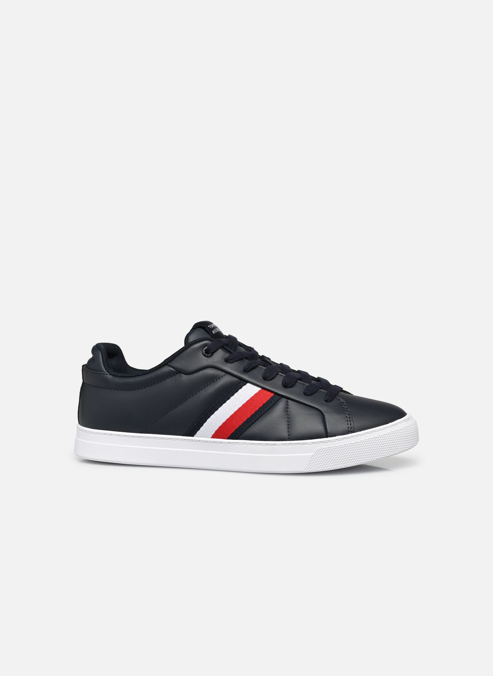 Sneakers ICON COURT LTH STRIPES heren blauw Tommy Hilfiger Sneakers ICON COURT LTH STRIPES heren blauw DW5 DESERT SKY