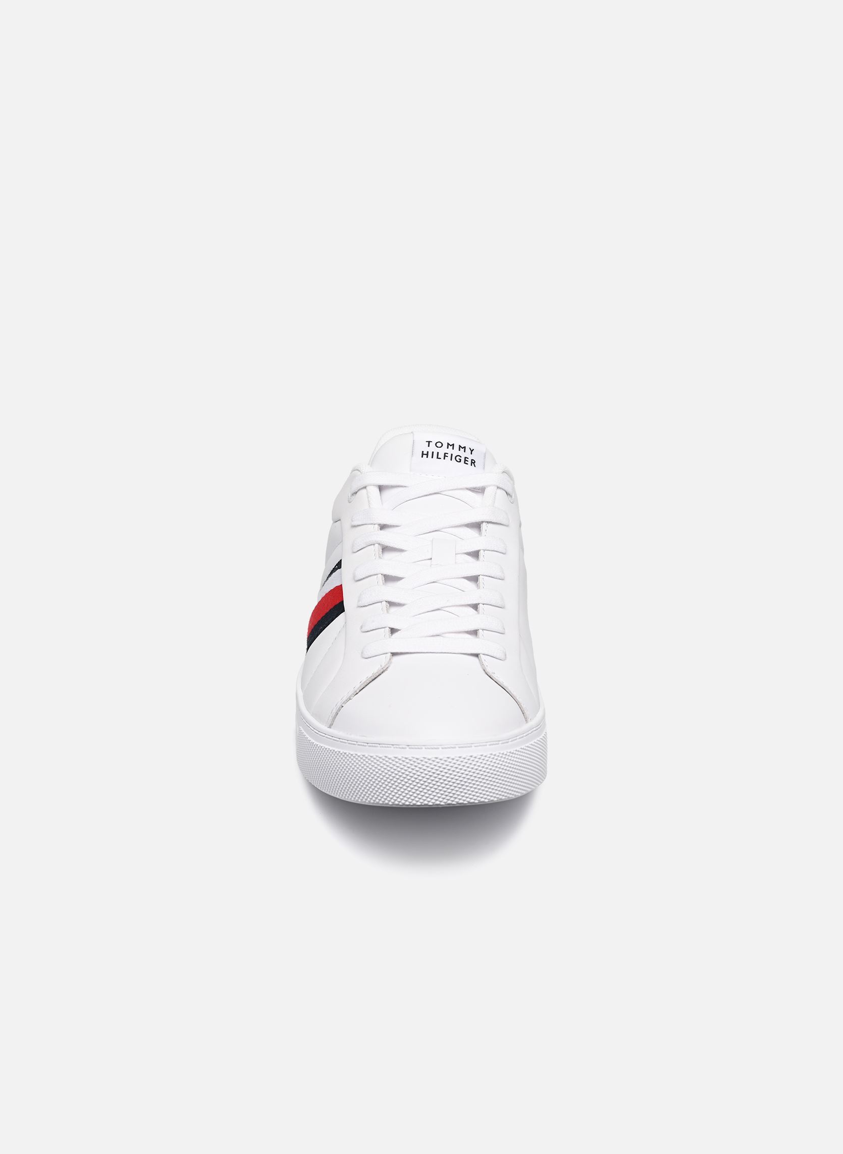 Baskets ICON COURT LTH STRIPES homme blanc Tommy Hilfiger Baskets ICON COURT LTH STRIPES homme blanc YBS WHITE