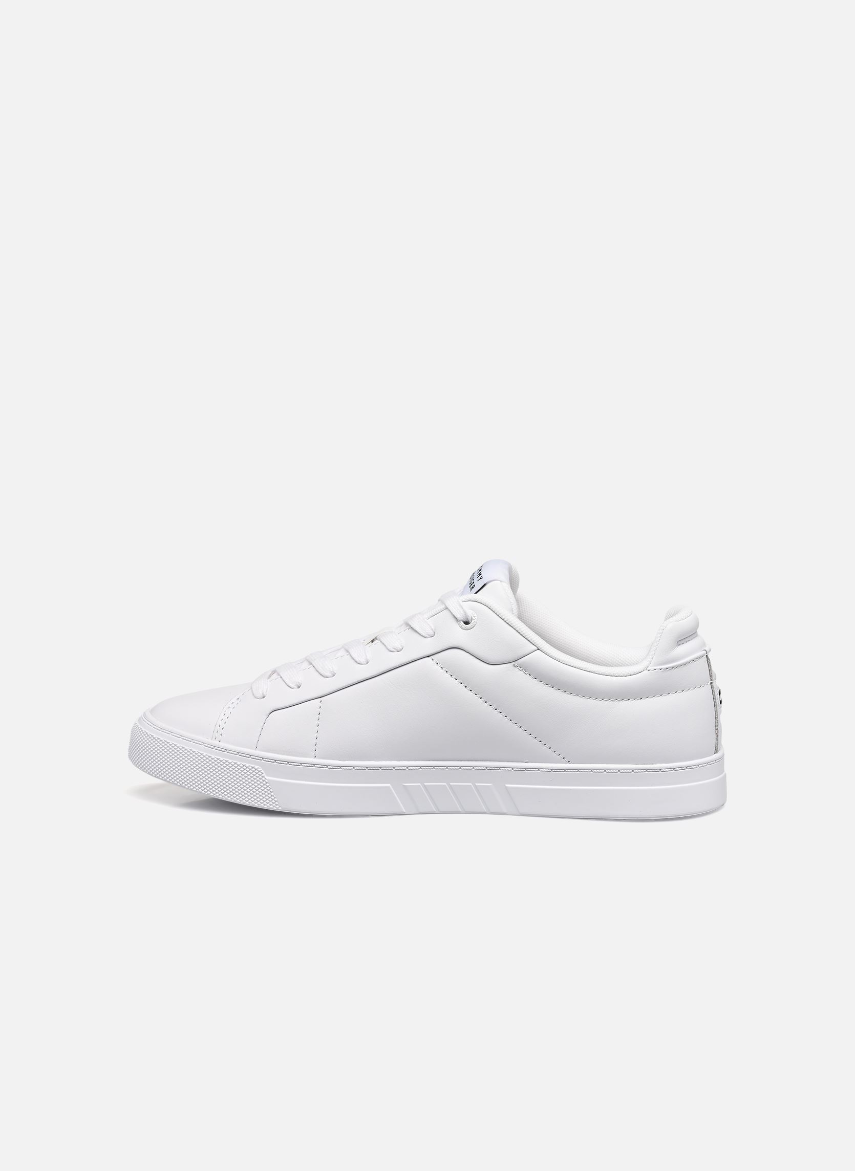 Baskets ICON COURT LTH STRIPES homme blanc Tommy Hilfiger Baskets ICON COURT LTH STRIPES homme blanc YBS WHITE