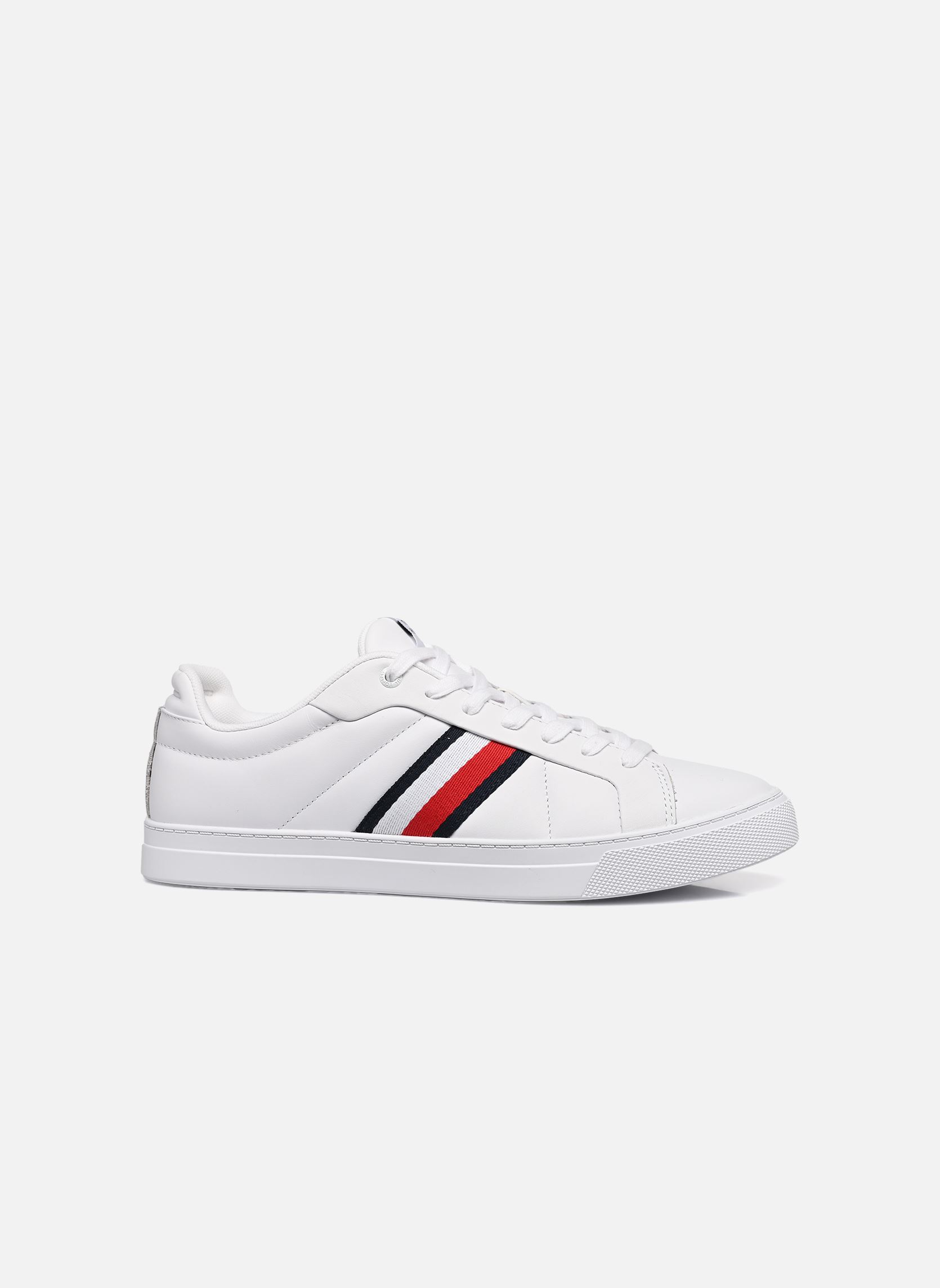 Baskets ICON COURT LTH STRIPES homme blanc Tommy Hilfiger Baskets ICON COURT LTH STRIPES homme blanc YBS WHITE