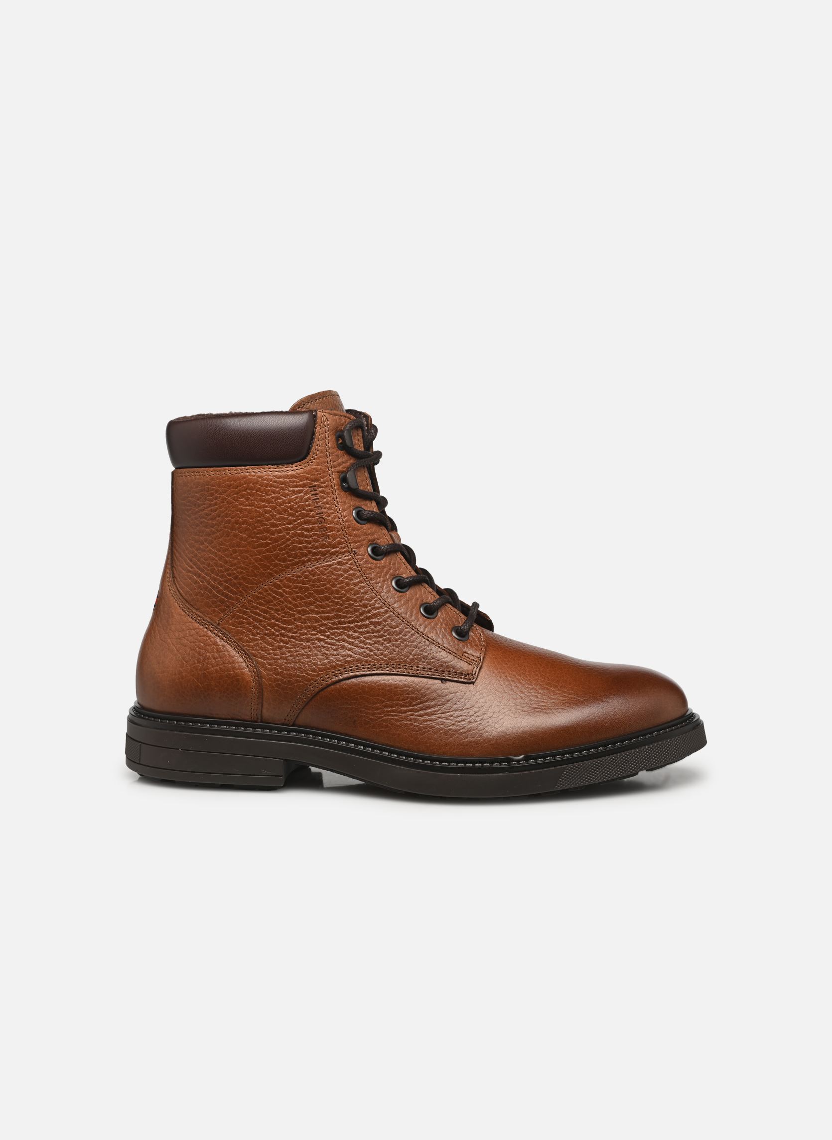 Bottines à lacets HILFIGER OUTDOOR WARM LTH BOOT homme marron Tommy Hilfiger Bottines à lacets HILFIGER OUTDOOR WARM LTH BOOT homme marron GVI WINTER COGNAC