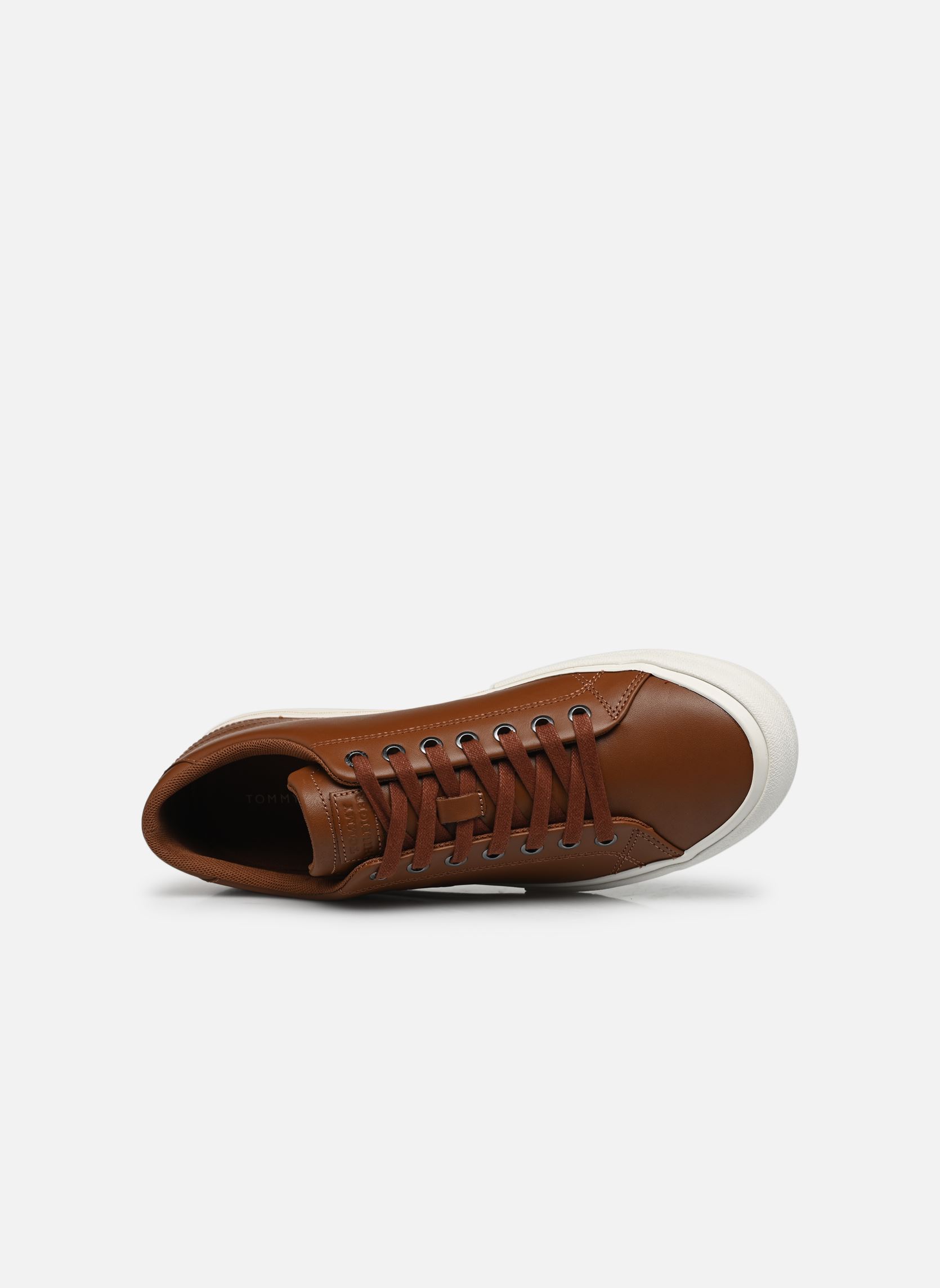 Sneaker TH HI VULC STREET PATCH LTH LUXE herren braun Tommy Hilfiger Sneaker TH HI VULC STREET PATCH LTH LUXE herren braun GVI WINTER COGNAC
