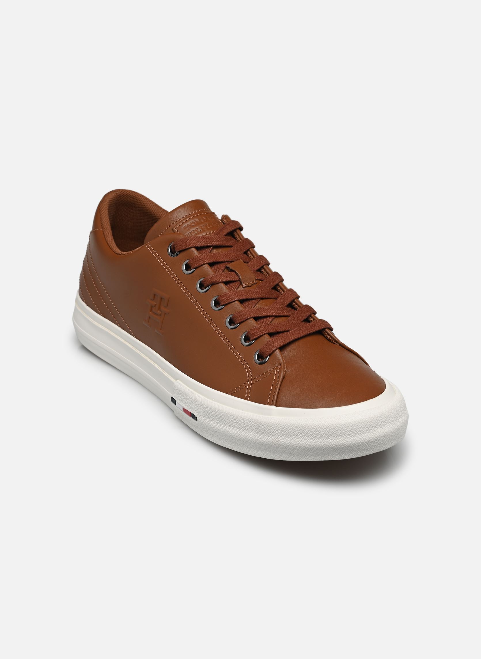 Sneaker TH HI VULC STREET PATCH LTH LUXE herren braun Tommy Hilfiger Sneaker TH HI VULC STREET PATCH LTH LUXE herren braun GVI WINTER COGNAC