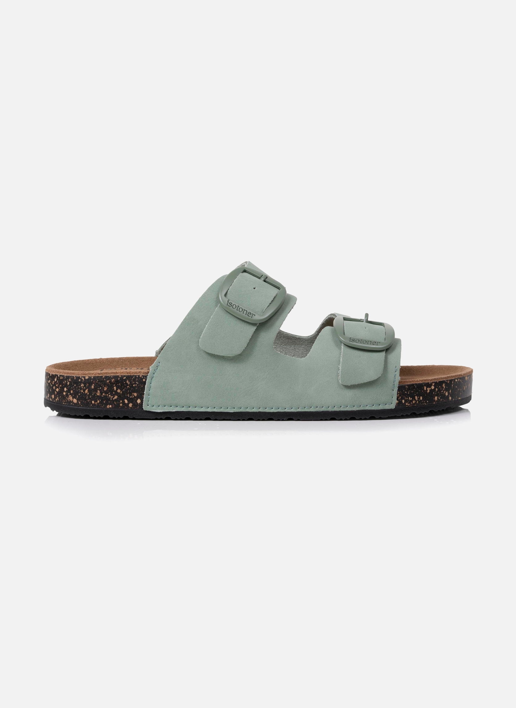 Mules Mules sandales Femme Double Bride Doré femme vert Isotoner Mules Mules sandales Femme Double Bride Doré femme vert Vert