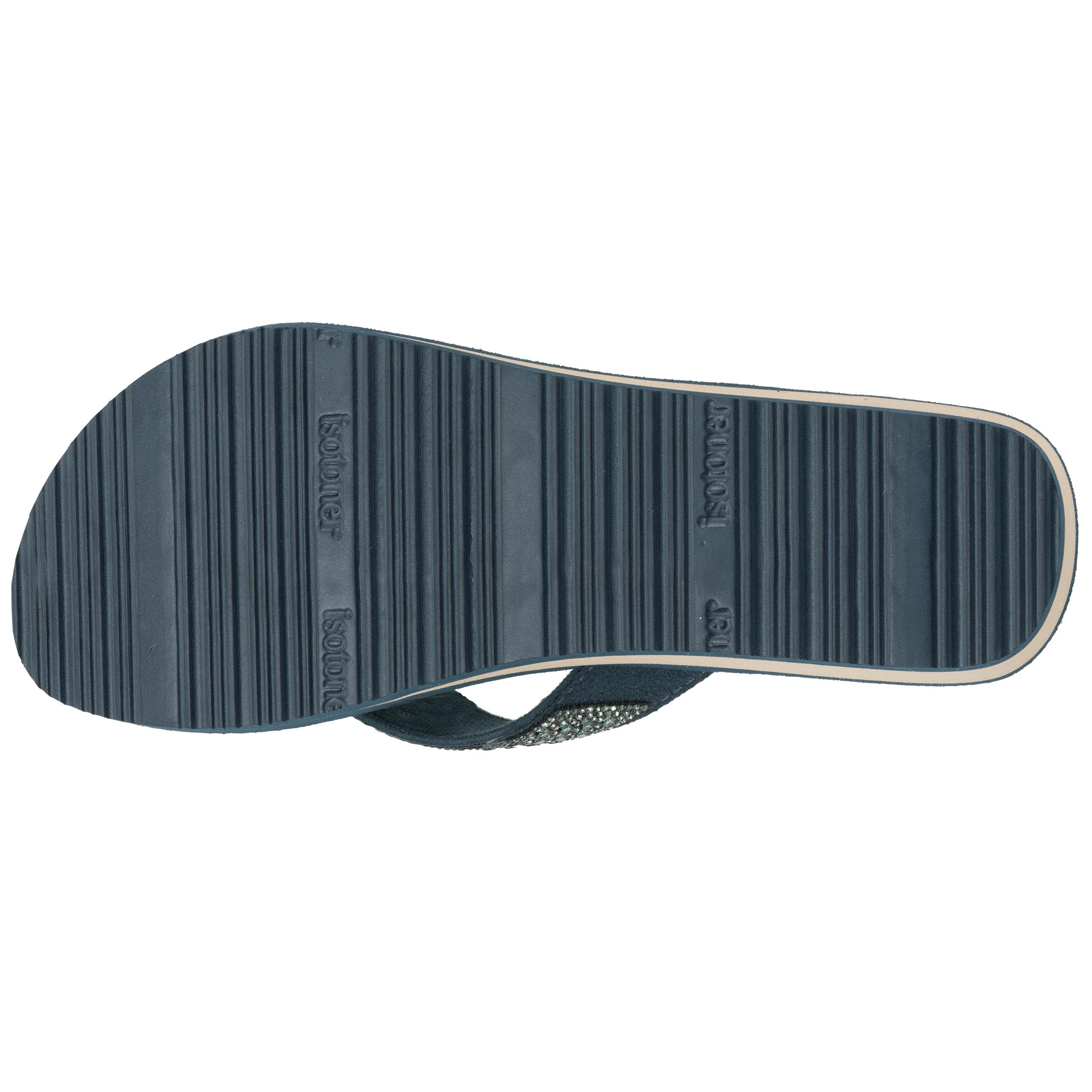 Tongs Tongs Femme perles à talon Noir/argenté femme vert Isotoner Tongs Tongs Femme perles à talon Noir/argenté femme vert Vert