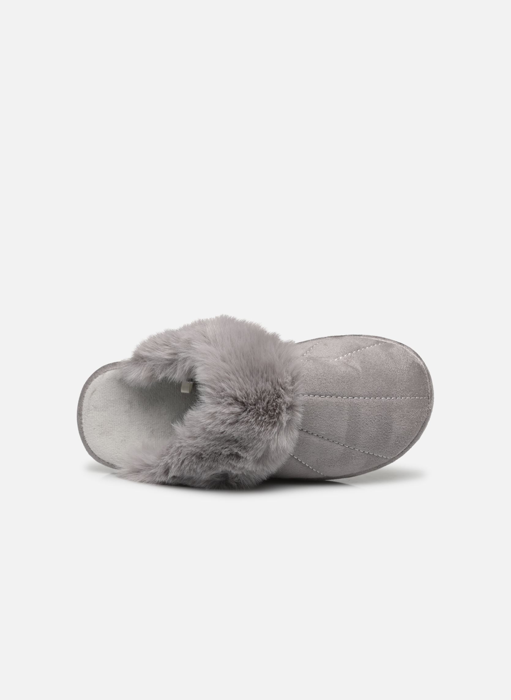 Hausschuhe Chaussons femme col fourrure damen grau Sarenza Wear Hausschuhe Chaussons femme col fourrure damen grau GRIS
