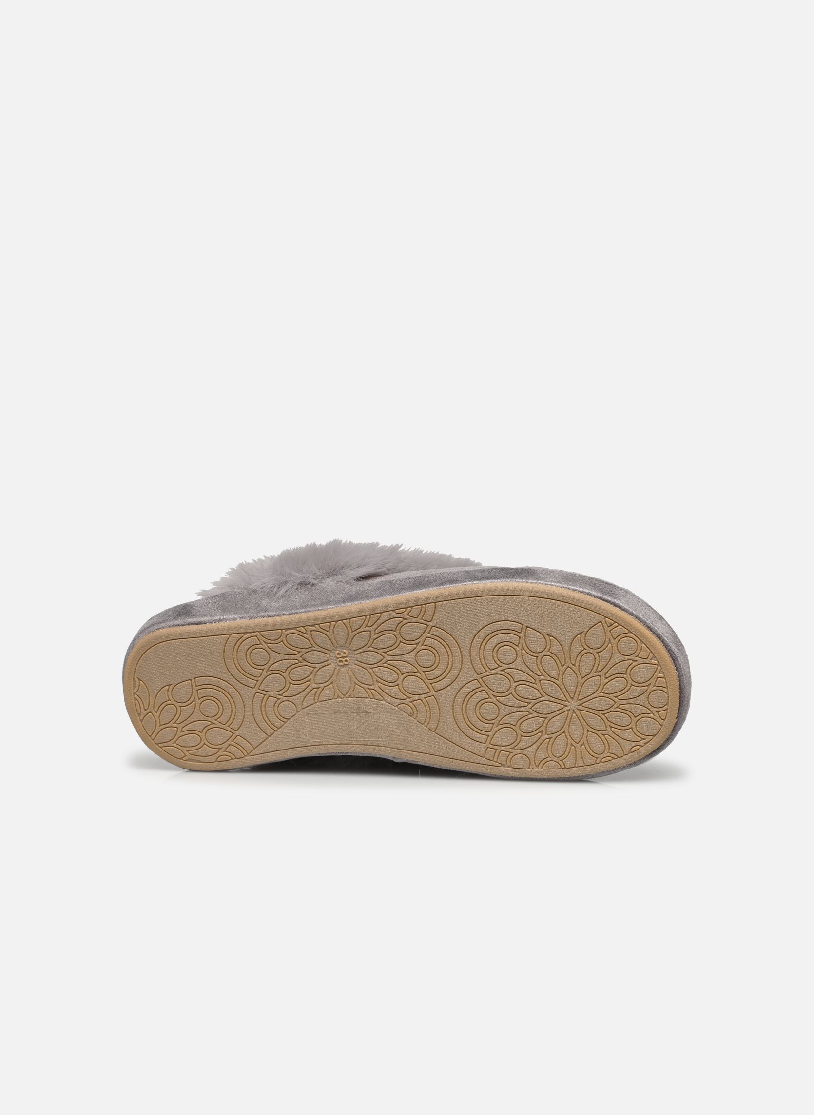 Hausschuhe Chaussons femme col fourrure damen grau Sarenza Wear Hausschuhe Chaussons femme col fourrure damen grau GRIS