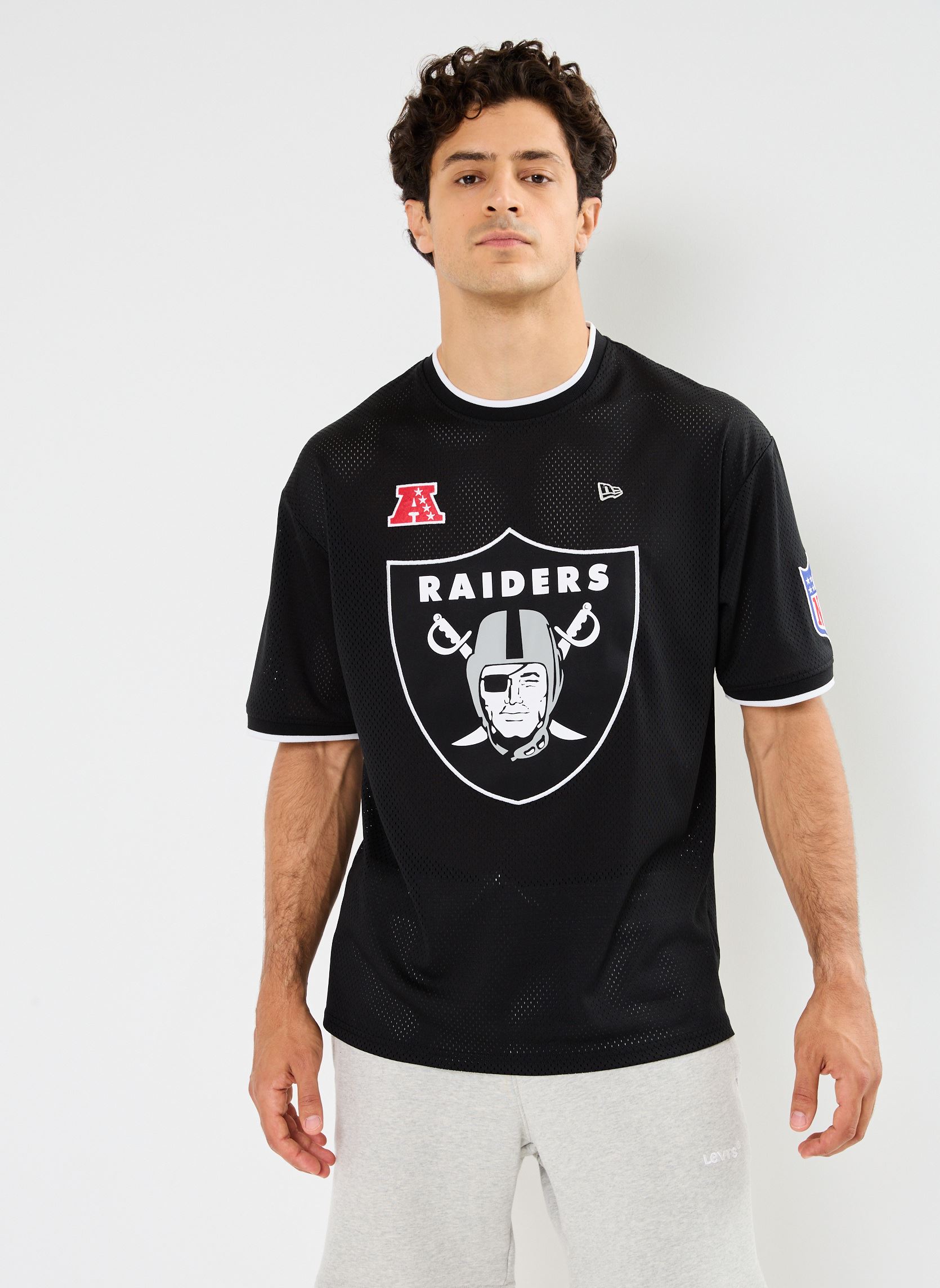 Tee-shirts manches courtes Nfl Os Mesh Tee Las Vegas Raiders - Mixt noir New Era Tee-shirts manches courtes Nfl Os Mesh Tee Las Vegas Raiders - Mixt noir LAS VEGAS RAIDERS BLKWHI