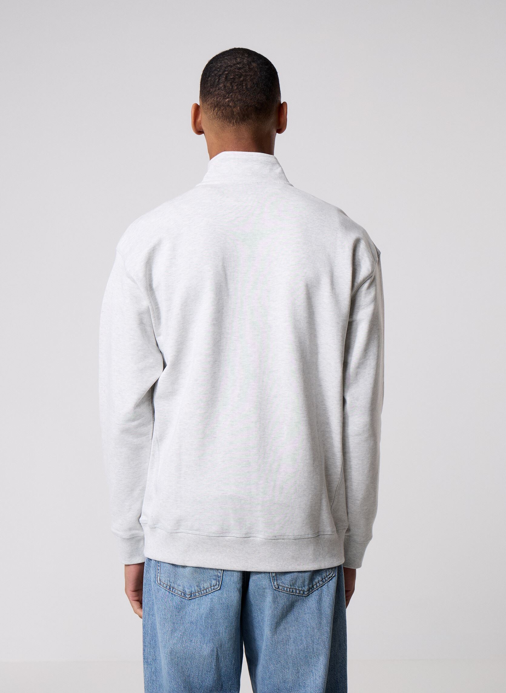 Sweaters met rits Athletics Fleece 1/2 Zip heren grijs New Balance Sweaters met rits Athletics Fleece 1/2 Zip heren grijs ASH HEATHER