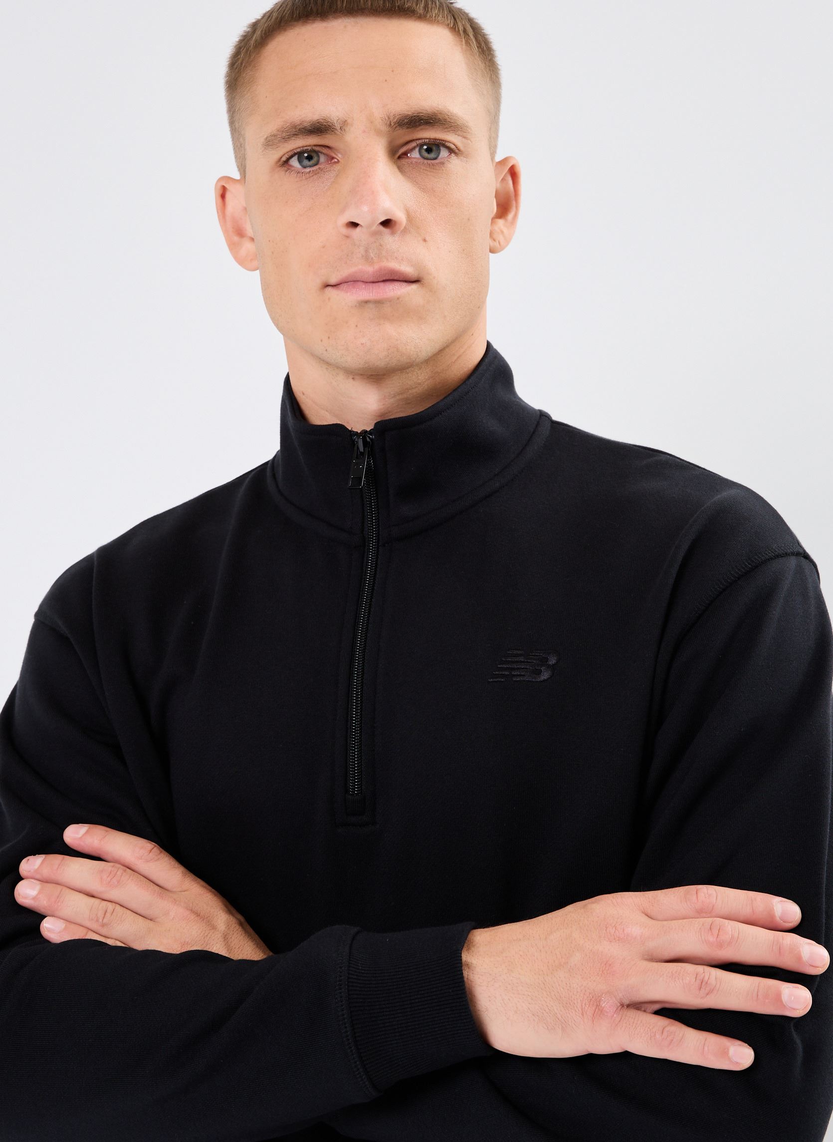 Sweaters met rits Athletics Fleece 1/2 Zip heren zwart New Balance Sweaters met rits Athletics Fleece 1/2 Zip heren zwart Black