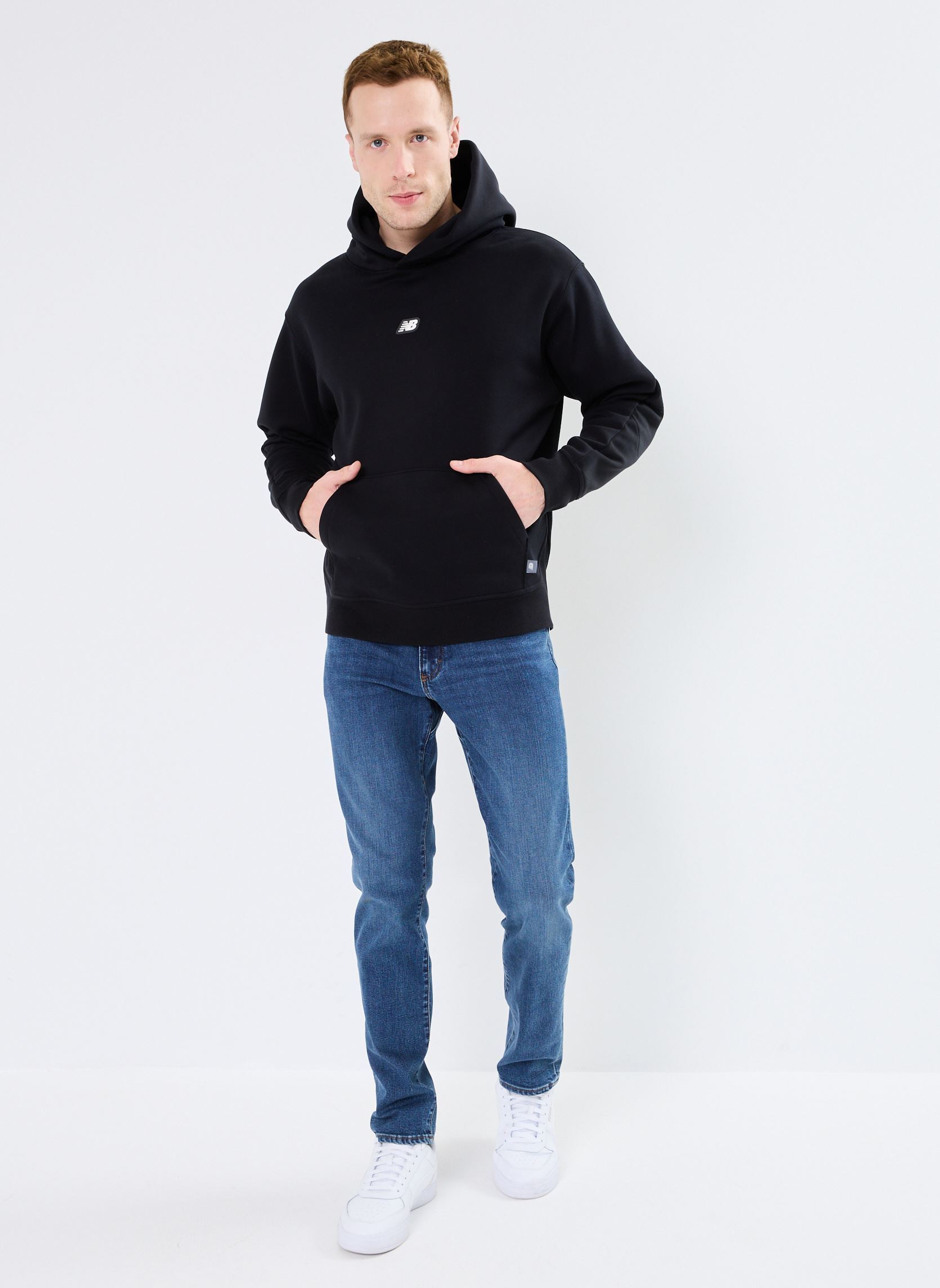 Kapuzenpullover Hoops Uniform Hoodie herren schwarz New Balance Kapuzenpullover Hoops Uniform Hoodie herren schwarz Black